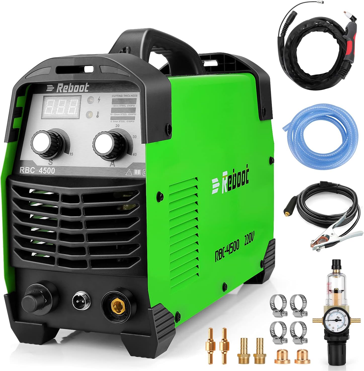 Reboot Plasma Cutter, 45 Amp IGBT Inverter RBC4500 AC 220V Air Plasma Cutting 1/2