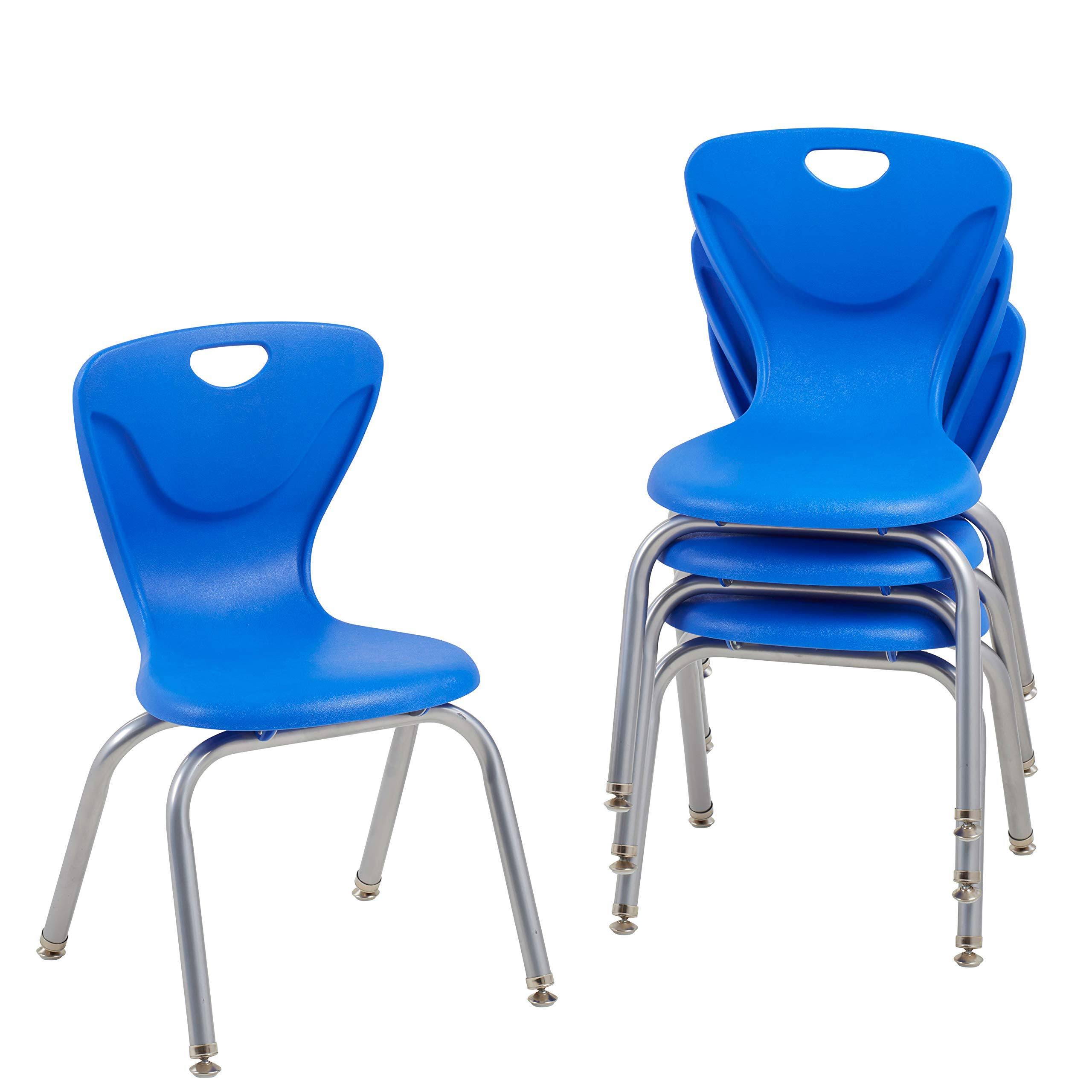 FDP - Chair - ergonomic - round - blue (pack of 4)