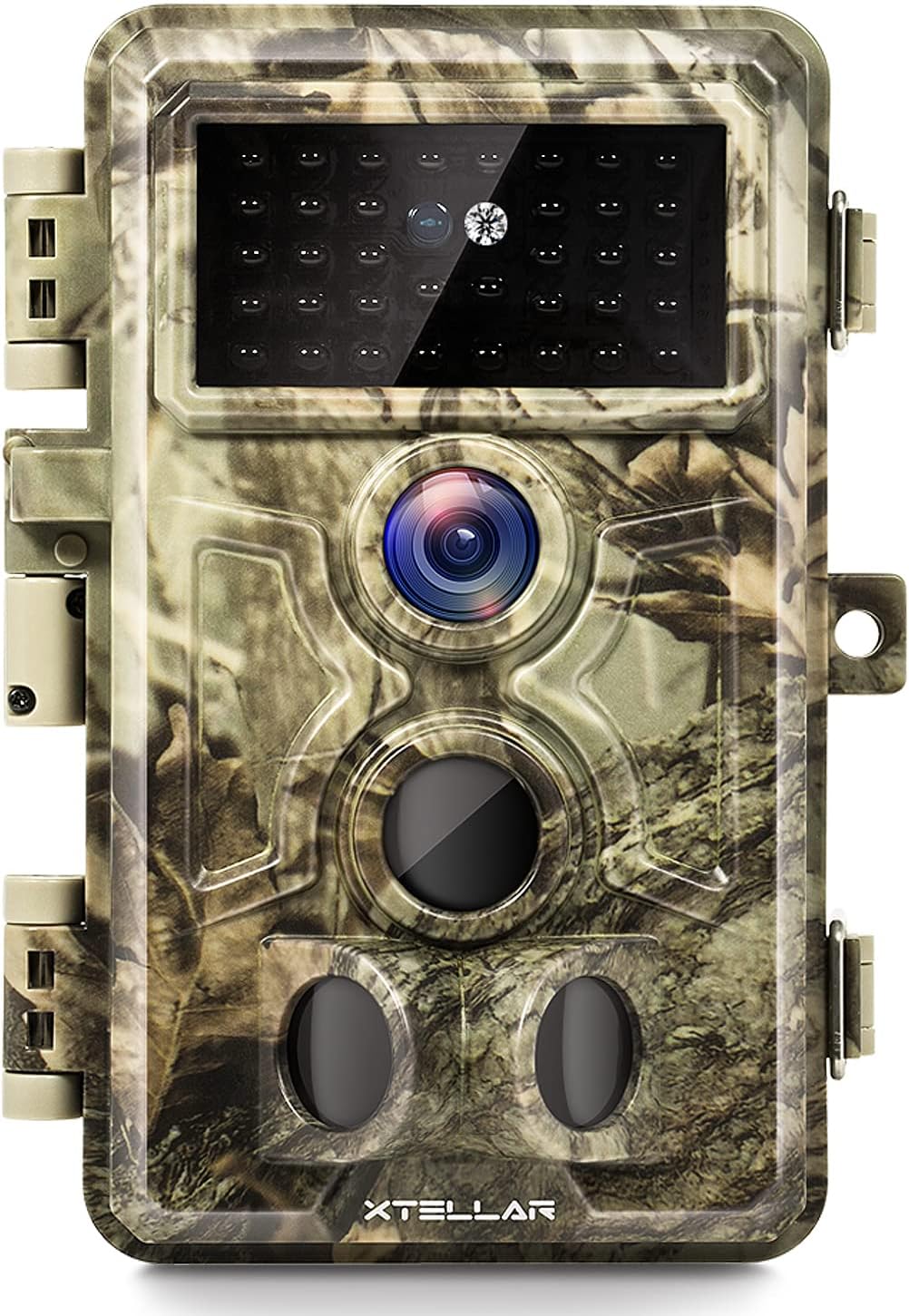 Xtellar Trail Camera 24MP 1296P IP66 Waterproof with Clear Night Vision and 3 Passive Infrared Motion Sensors for Hunting Scouting Range Control and Wildlife Researching (Camo Brown) Pack of 2