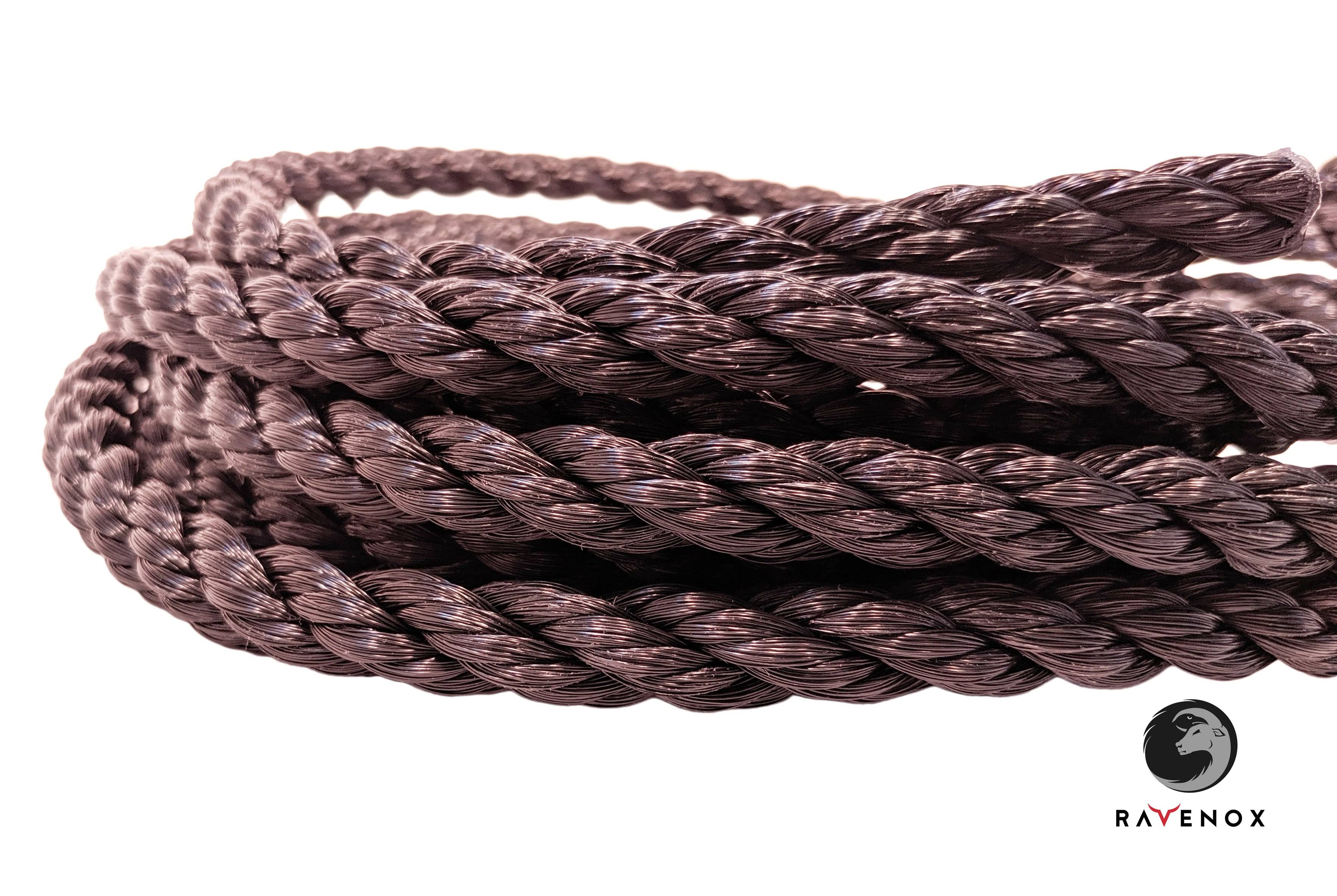 Ravenox Black Twisted Polypropylene Rope | Thick Colored Poly Cord Black / 5/8-Inch x 600-feet