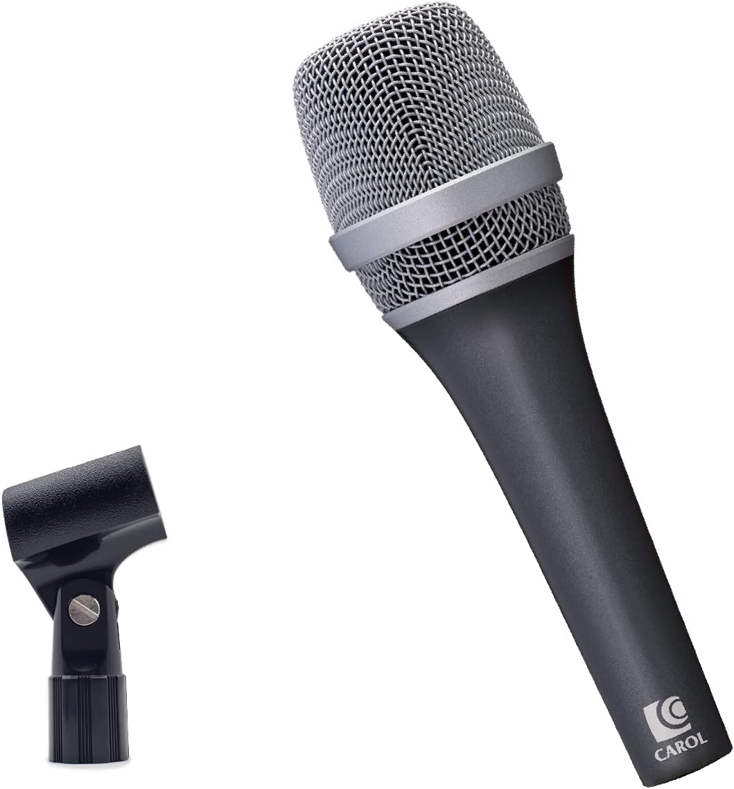 CAROL Dynamic Microphone Vocal with Super-Cardiod Unidirectional, Top Choice for Live Stage Performance Noise Cancelling AHNC Technology, P-1 Black