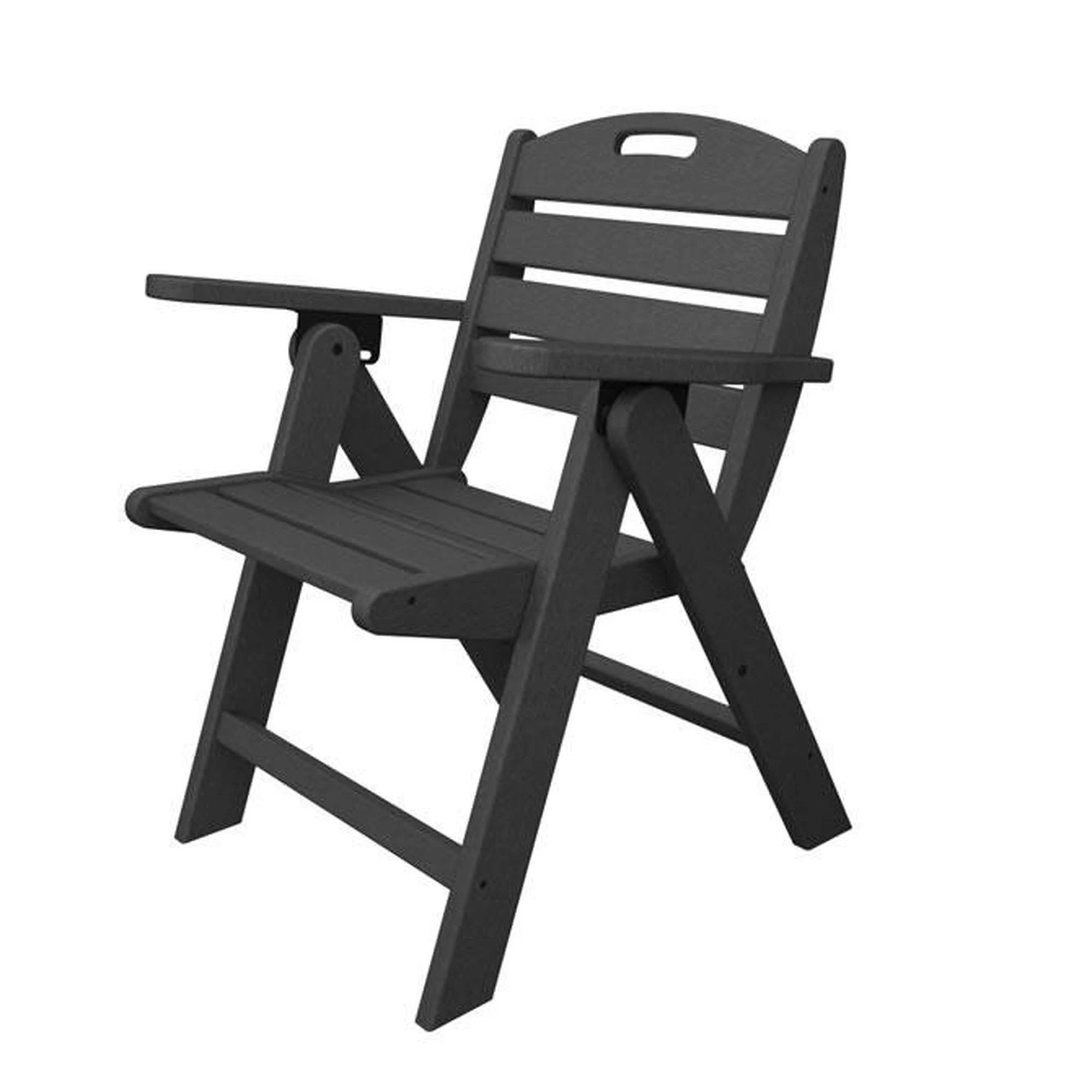 POLYWOOD Nautical Lowback Chair - Slate Grey