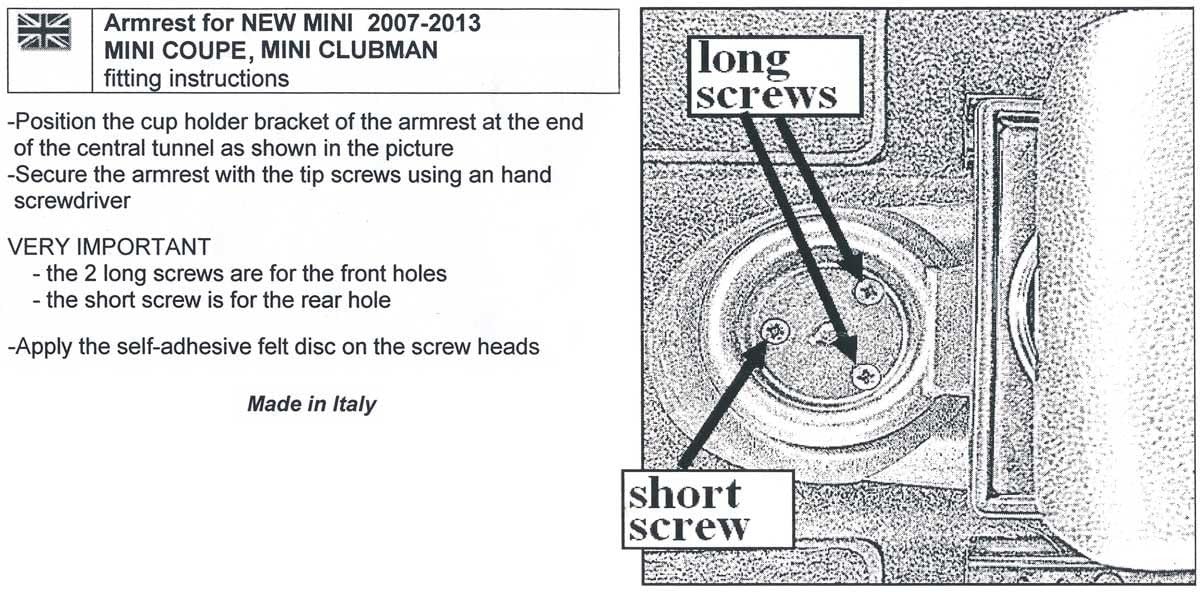 Ultimate Armrest in Black Italian Leather with Cup Holder, Sliding Big Storage Center Console for Mini Cooper & S R55, R56, R57, R58 & R59 Cooper and Cooper S.
