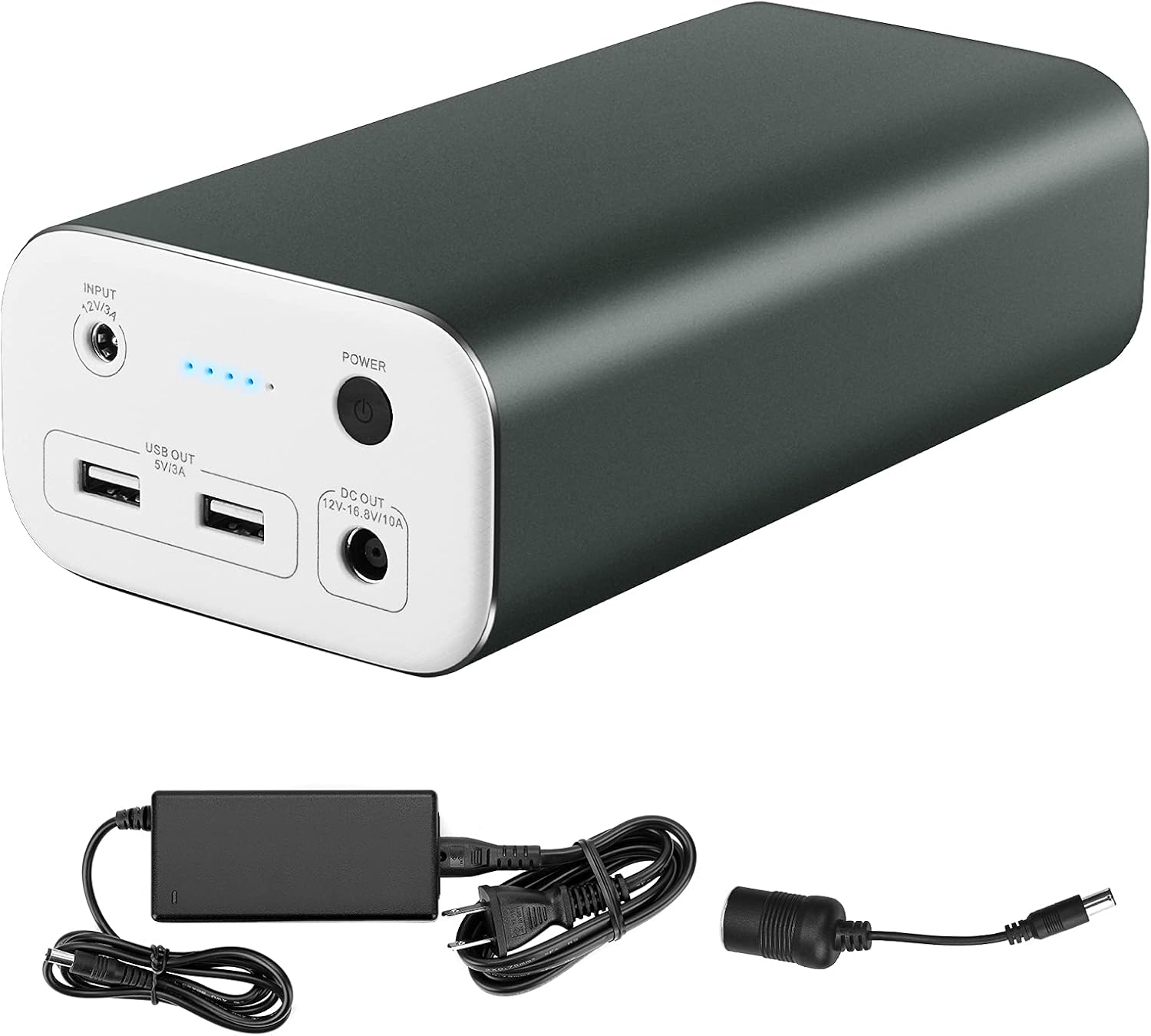 JOYTUTUS Portable Power Station for 12 Volt Refrigerator - 216Wh Backup Battery with 12-16.8V/10A DC Output & 5V/3A USB Output, External Power Supply Suitable for Car Fridge, Cooler, Deal for Camping, Road Trip, Emergency, Outdoor