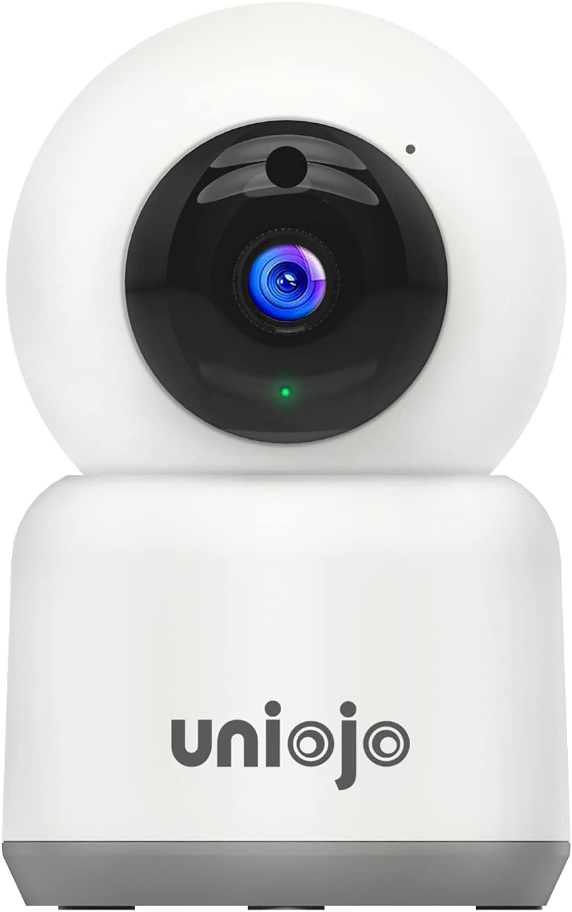 Security Camera 2K, UNIOJO Pet WiFi Indoor Home Camera for Dog Cat Baby, Smart Motion Tracking, Baby Monitor with Night Vision Two-Way Audio, AI Human Motion Sound Alarm, SD and Cloud, 2.4GHz WiFi U4 Pack of 2