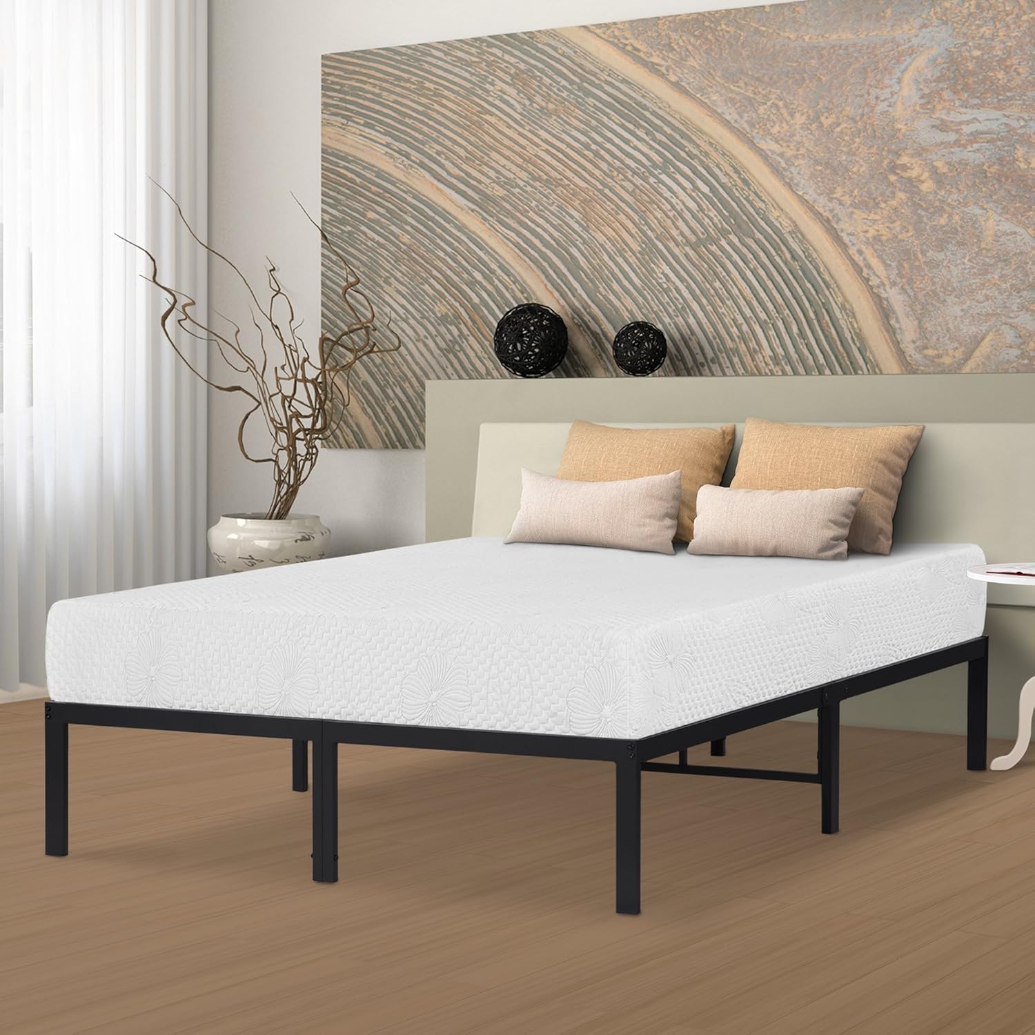 SLEEPLACE Bed Frame, King, Black