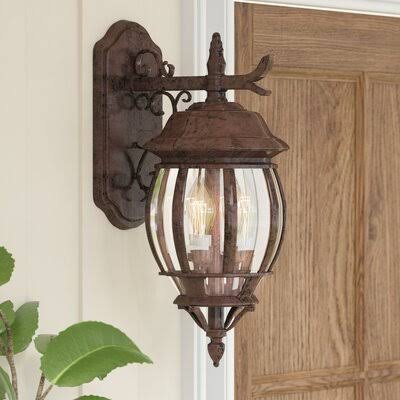 Alcott Hill Mackintosh 3-Light Outdoor Wall Lantern Finish: Old Bronze