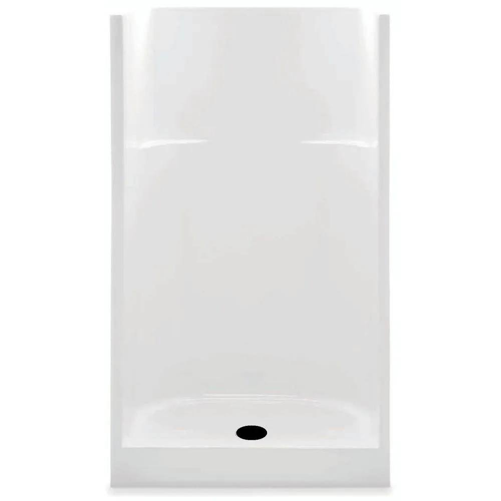 Aquatic Everyday Acrylx 36 in. x 36 in. x 72 in. 1-Piece Shower Stall with Center Drain in White