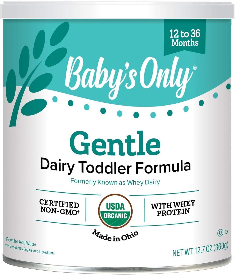 Baby's Only Organic Whey & Dairy Protein Gentle Toddler Formula, 12.7 Oz (Pack of 6) | Non-GMO | USDA Organic | Clean Label Project Verified Pack of 2