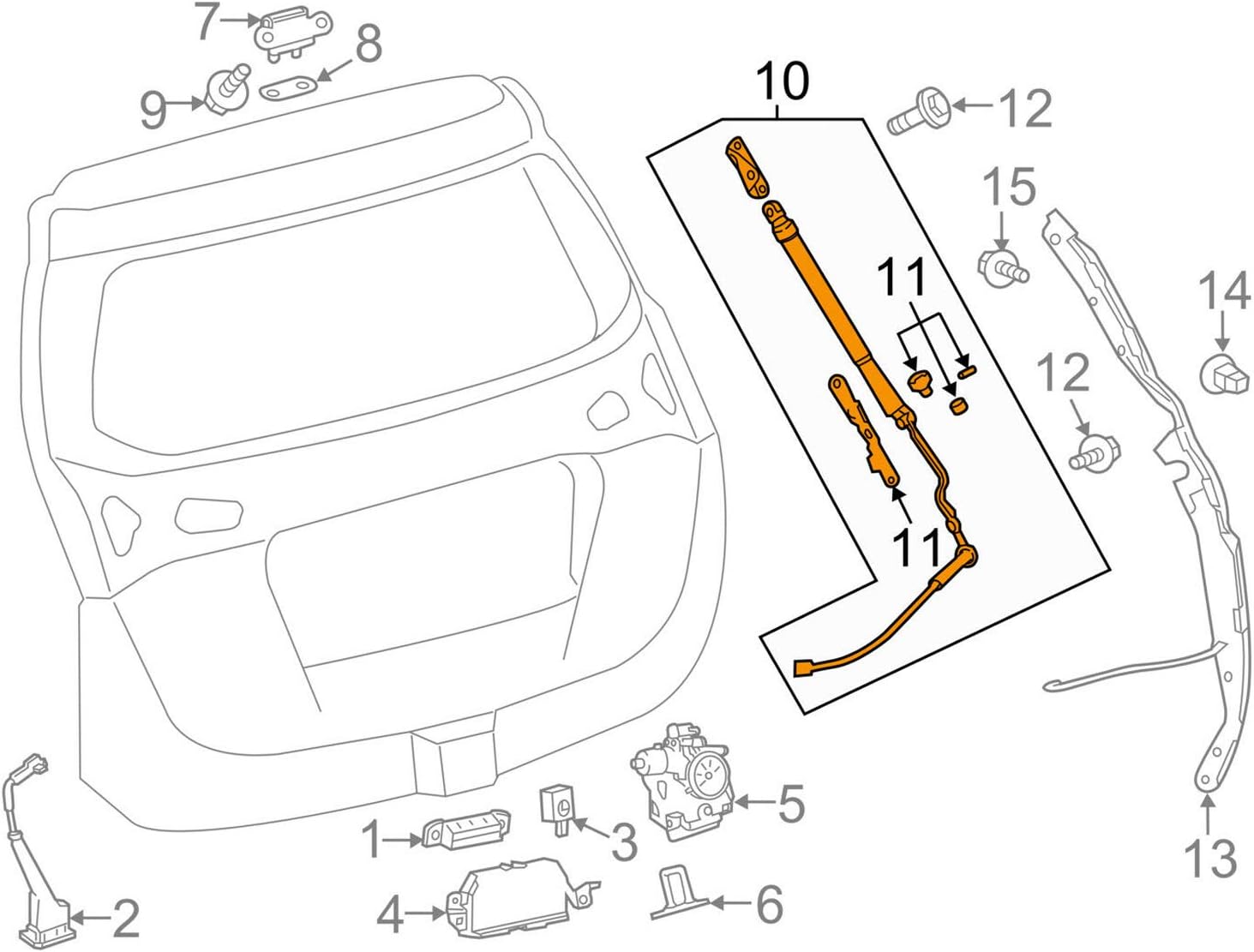 Tailgate Power Lift Support Shocks Struts Replacement for 13-18 Toyota RAV4 2.5L Part# 6892009010 6891009010 GELUOXI (Rear Left& Right)