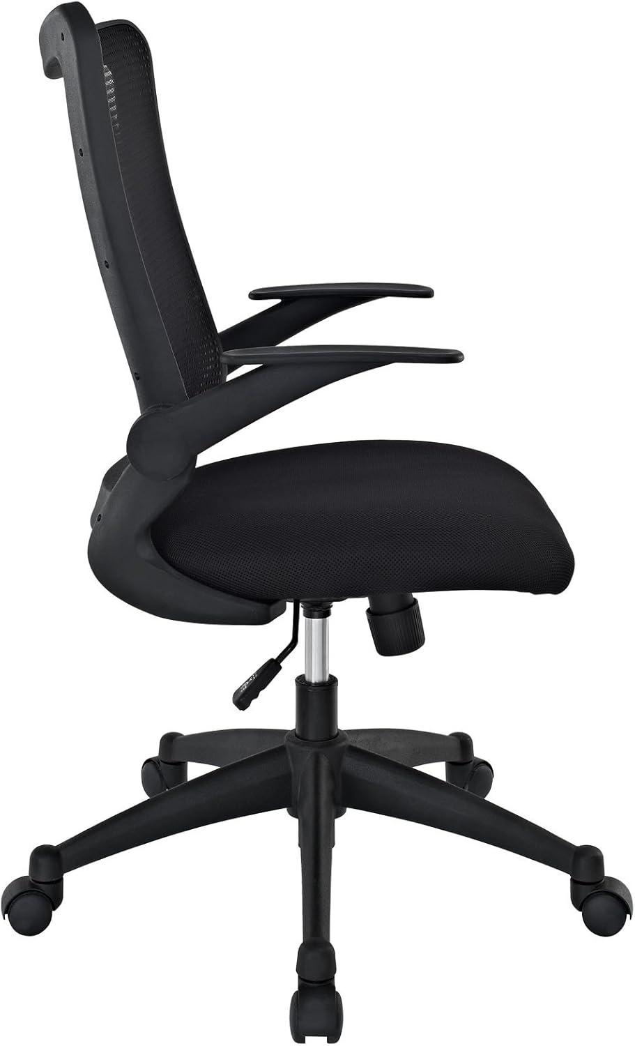 Modway Explorer Computer Desk Ergonomic Mesh Office Chair With Flip-Up Arms In Black