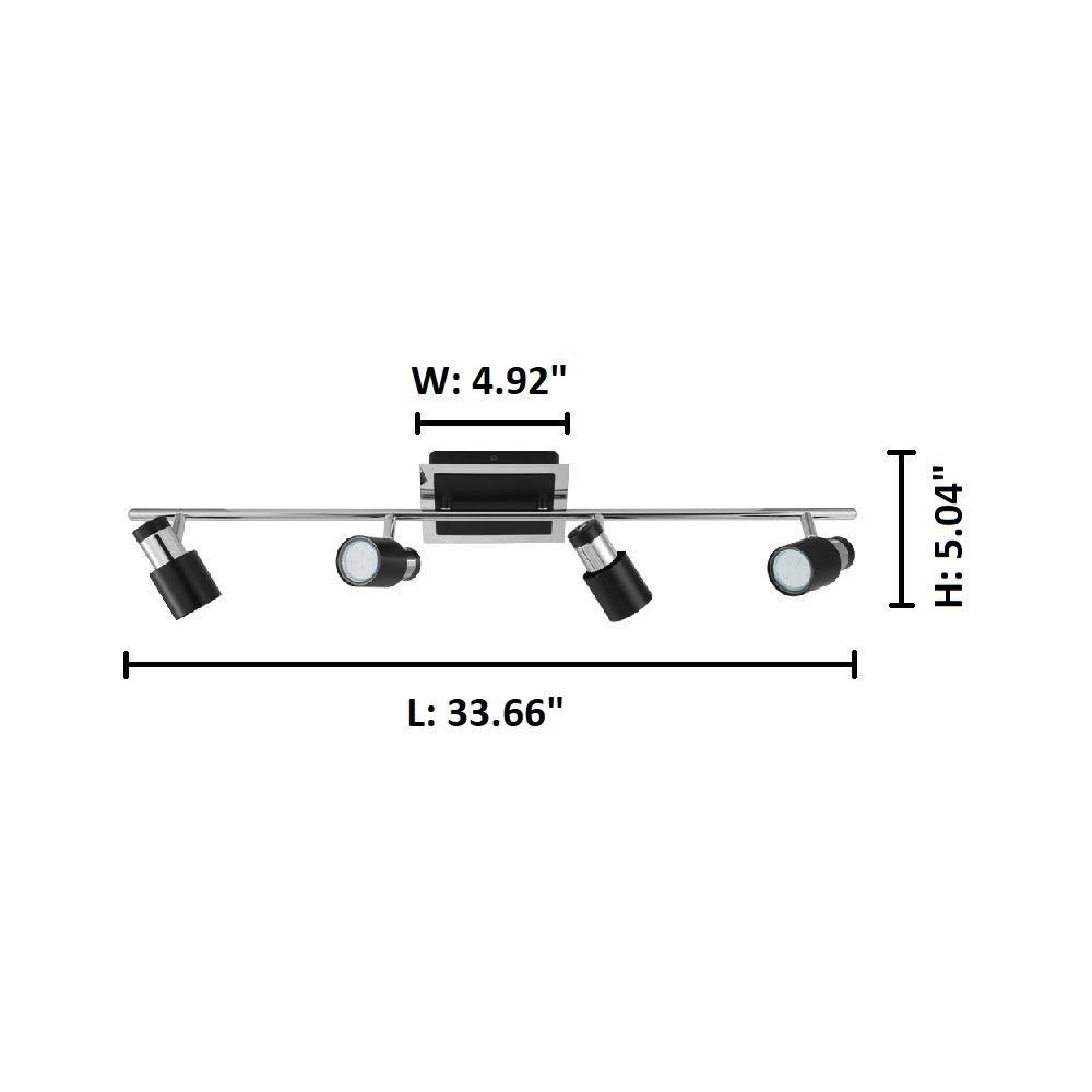 Eglo Davida 2 Chrome 4-Light Track Light (Matte Nickel) 204197A