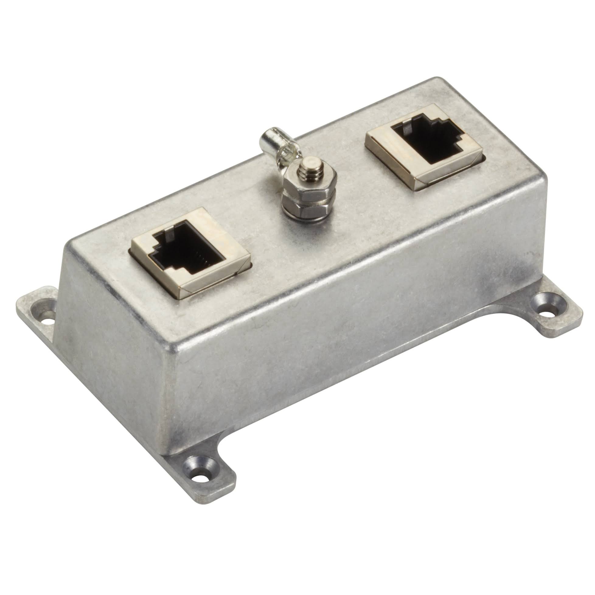 Black Box Indoor Ethernet PoE Lightning Protector Lightning arrester - Aluminum