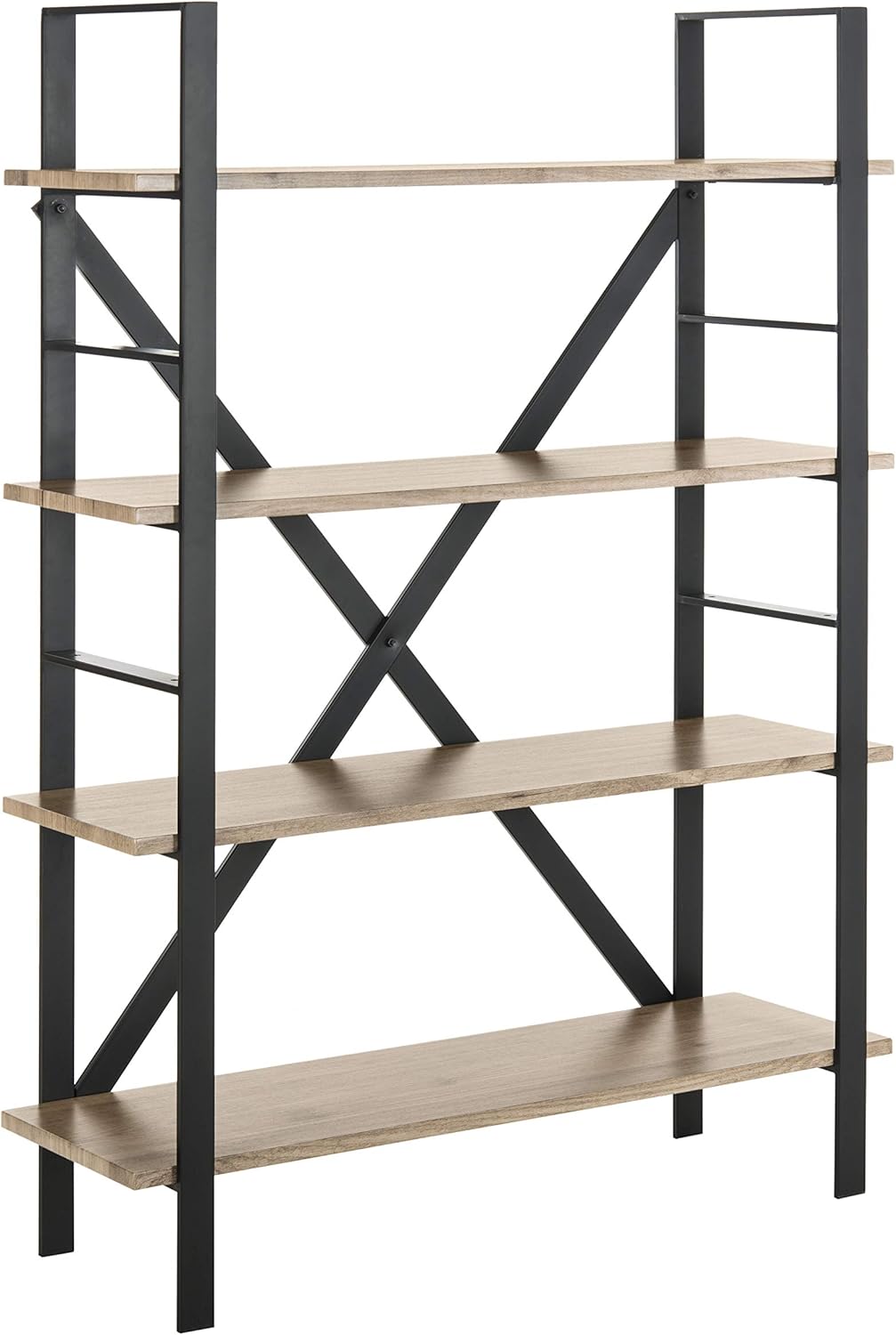 Safavieh Home Collection Raylan Retro Midcentury 4 Tier Etagere, Oak and Black