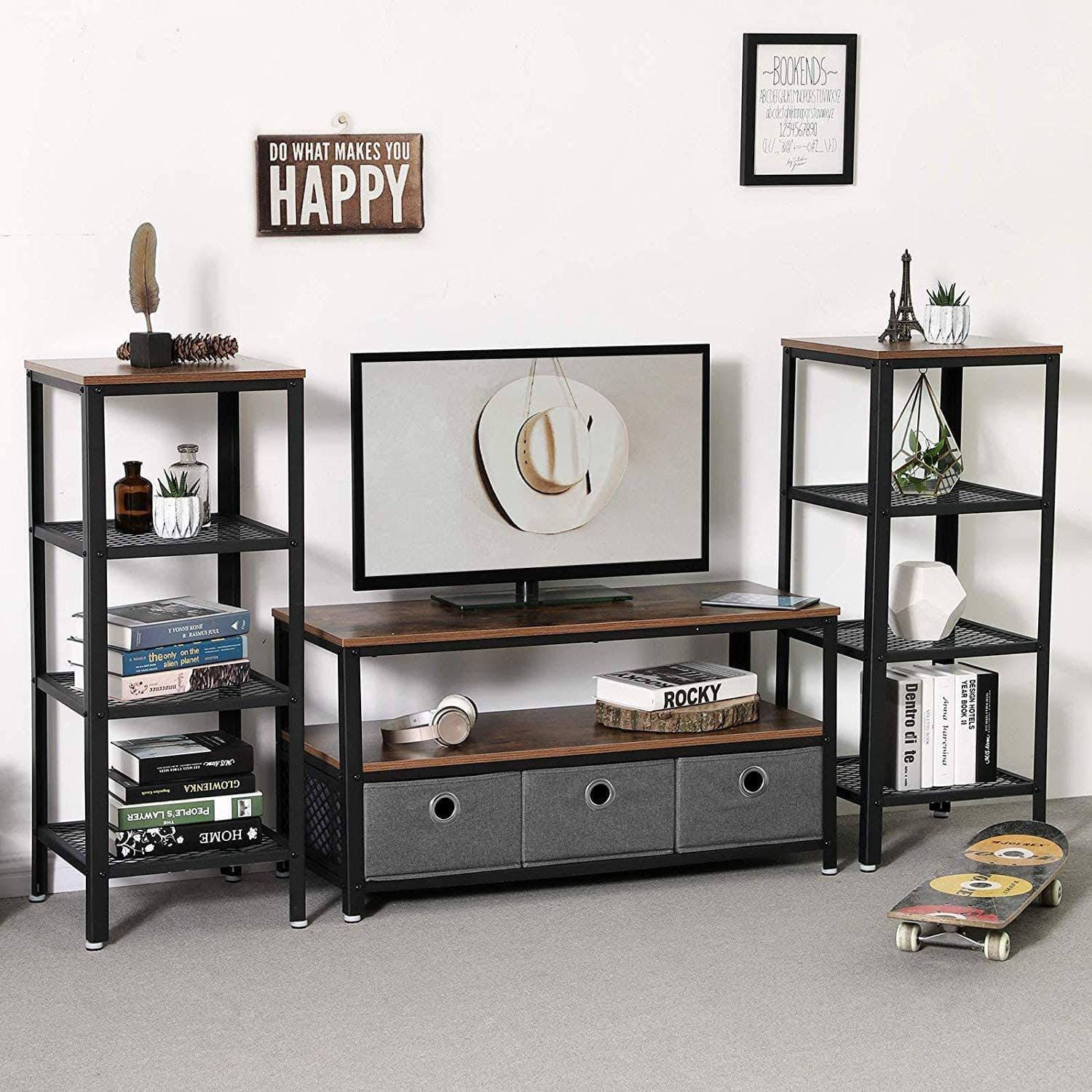 Nancy&s TV Furniture - TV Furniture Wood - TV Furniture Industrial - Coffee Table - Black - 100 x 40 x 52 cm (L x B x H)
