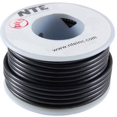 NTE Electronics WH20-00-1000 Hook Up Wire 300V 20 Gauge Stranded 1000& Black