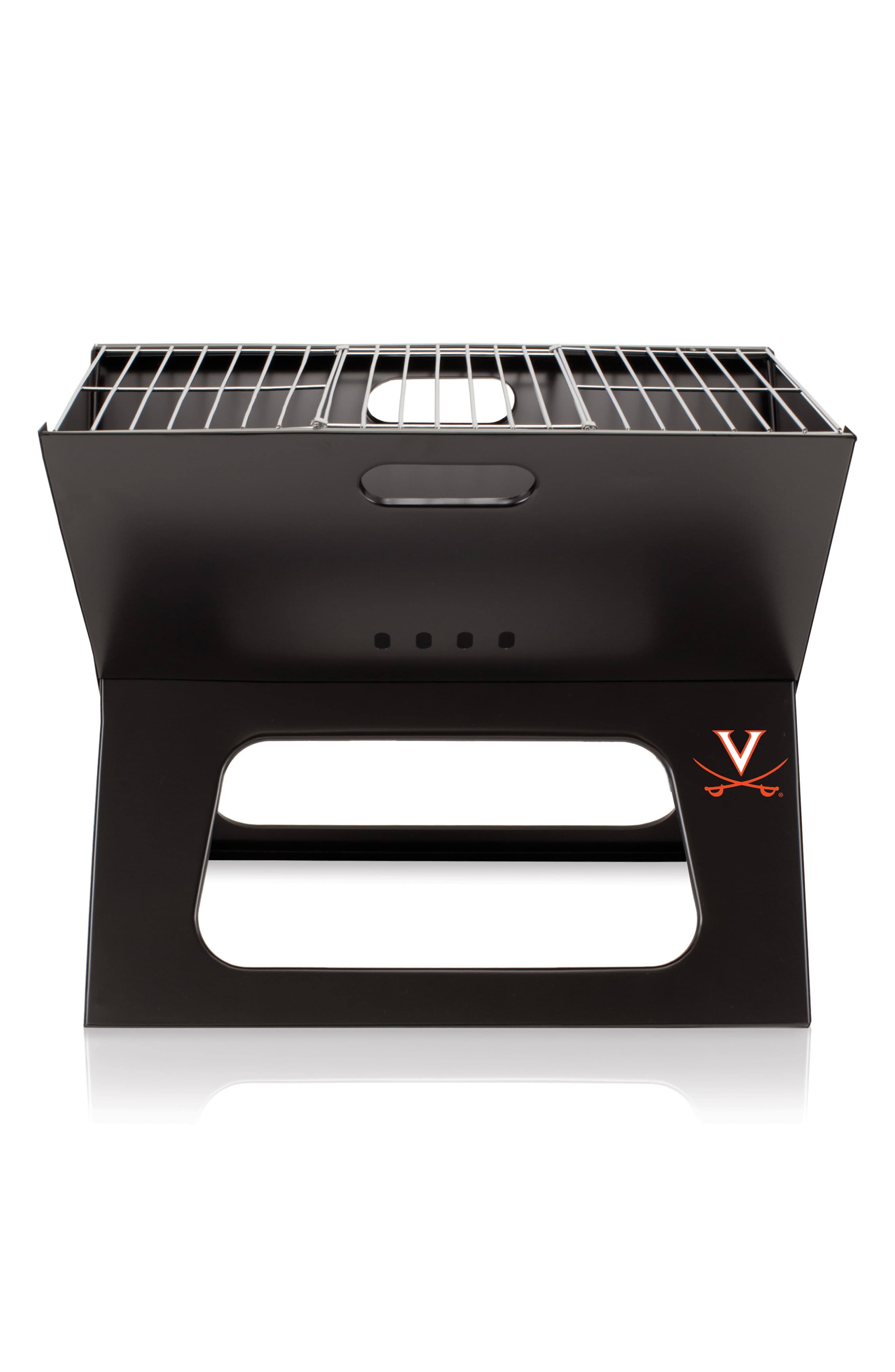 Picnic Time Virginia Cavaliers Portable X-Grill, Black