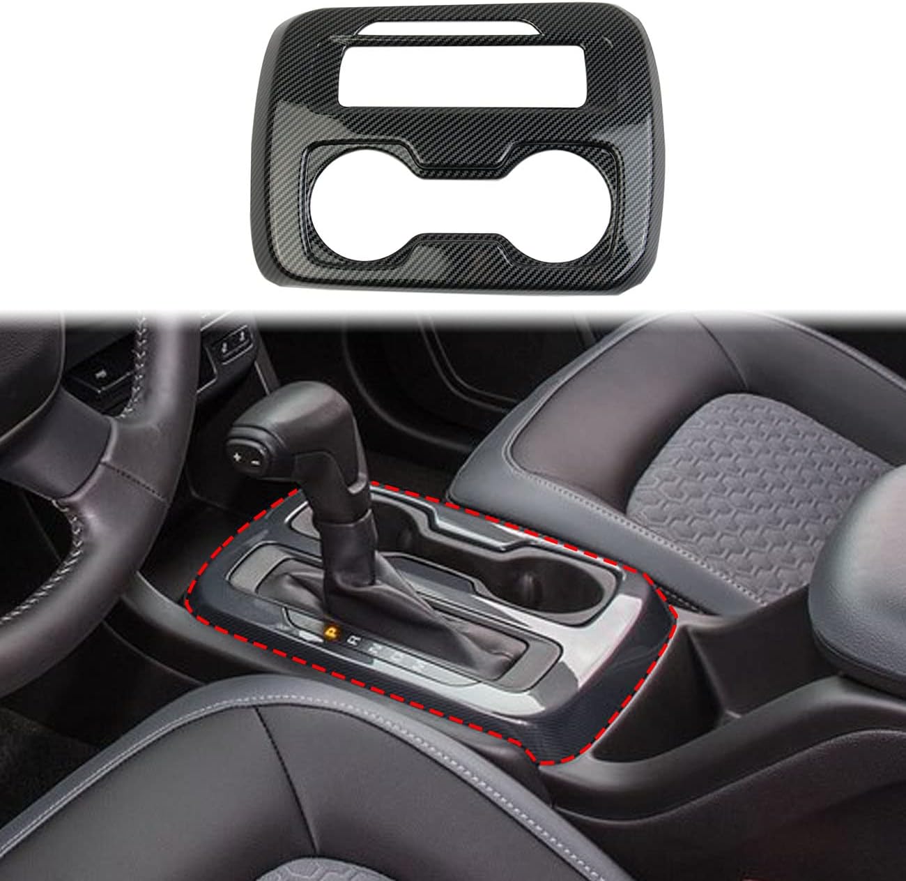 Carbon Fiber Central Control Gear Shift Panel Cover Trim Accessories for Chevrolet Colorado 2015-2022 for GMC Canyon 2015-2022