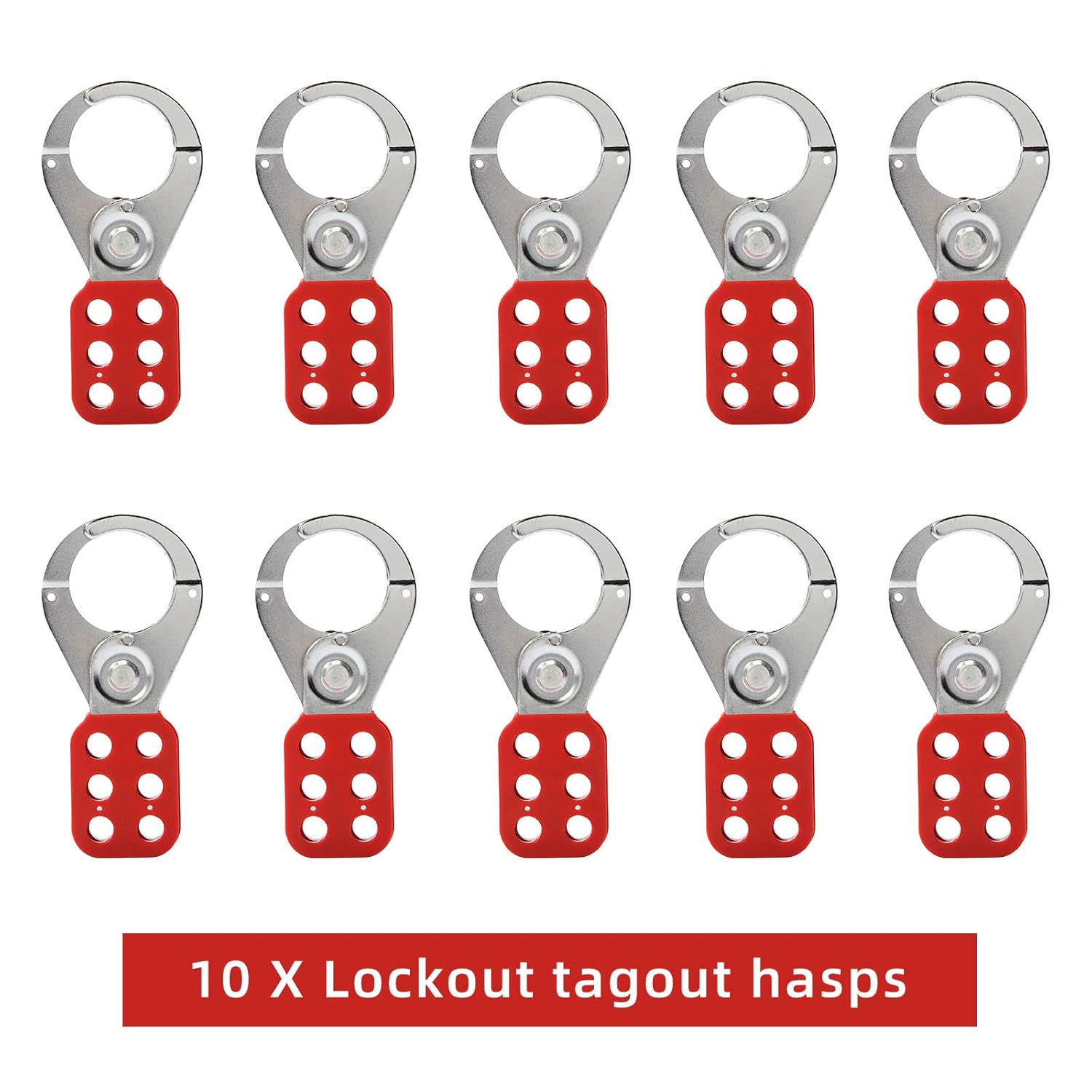 OMGTMD Lock Out Tag Out Hasp Lockout Tagout Hasp Kit 10 Loto Hasps and 10 Loto Tags for Lockout Station,Lockout Safety Padlock Kit Pack of 2