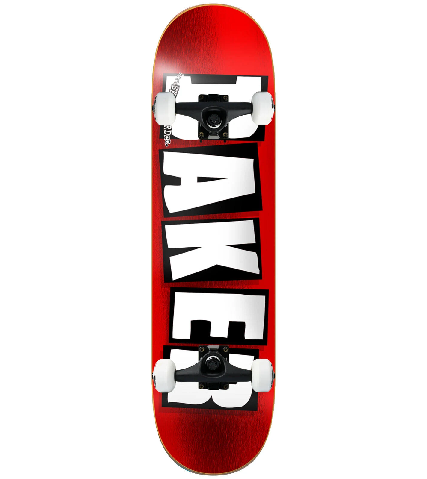 Baker Skateboard Complete Brand Logo Foil Red 8.5x22 Black Trucks Assembled