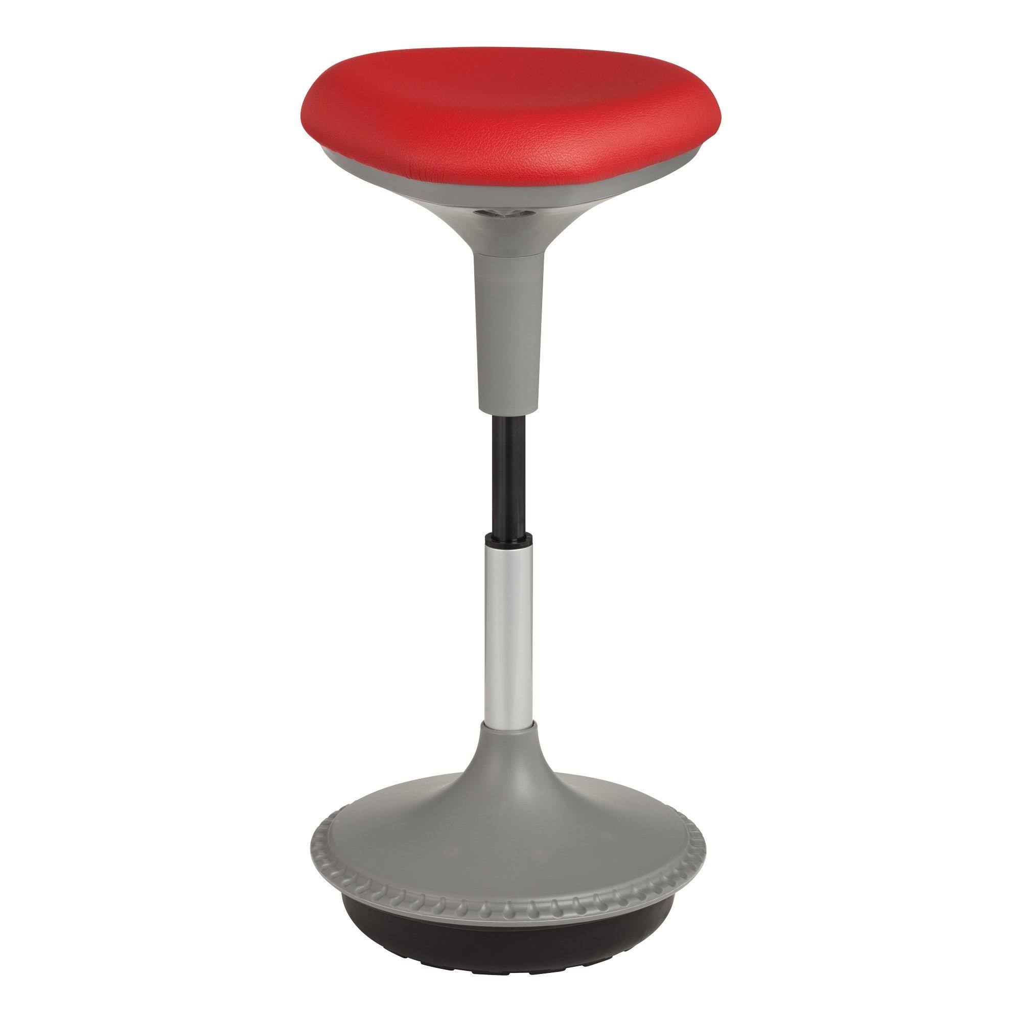 Learniture LNT-RIA3052RD-SO Adjustable-Height Active Learning Stool, Red