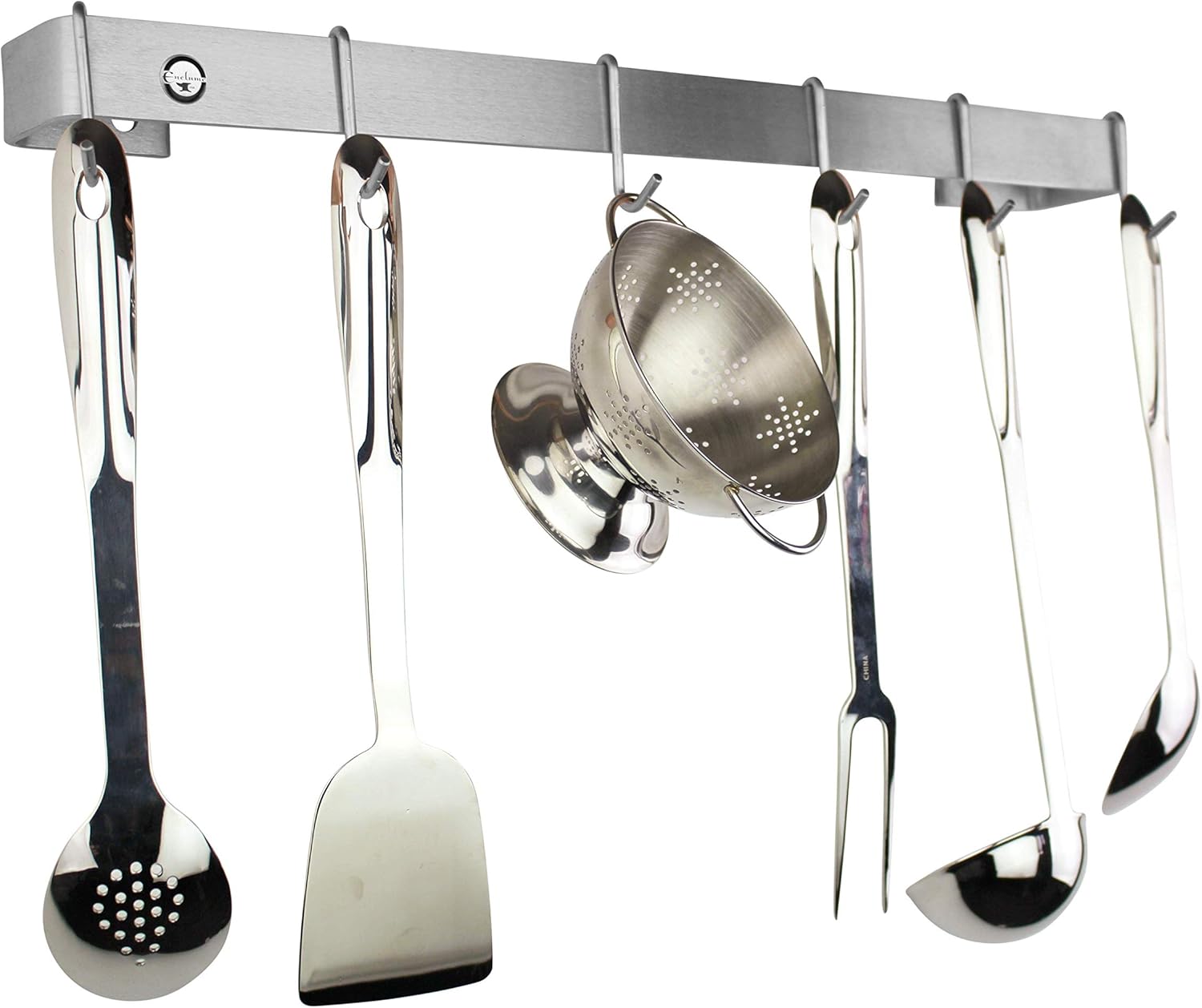 Enclume Premier 36-Inch Utensil Bar Wall Pot Rack, Hammered Steel