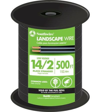 500 ft.14/2 Black Stranded Cu Low-Voltage Landscape Lighting Wire