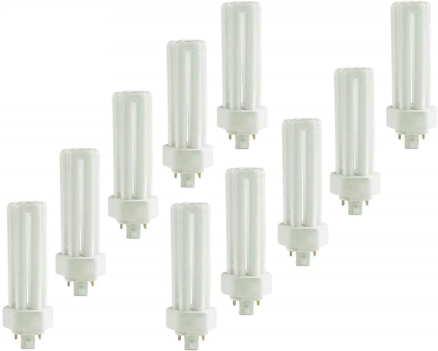 (10 Pack) PLT-42W 841, 4 Pin GX24Q-4 , 42 Watt Triple Tube, Compact Fluorescent Light Bulb Pack of 2