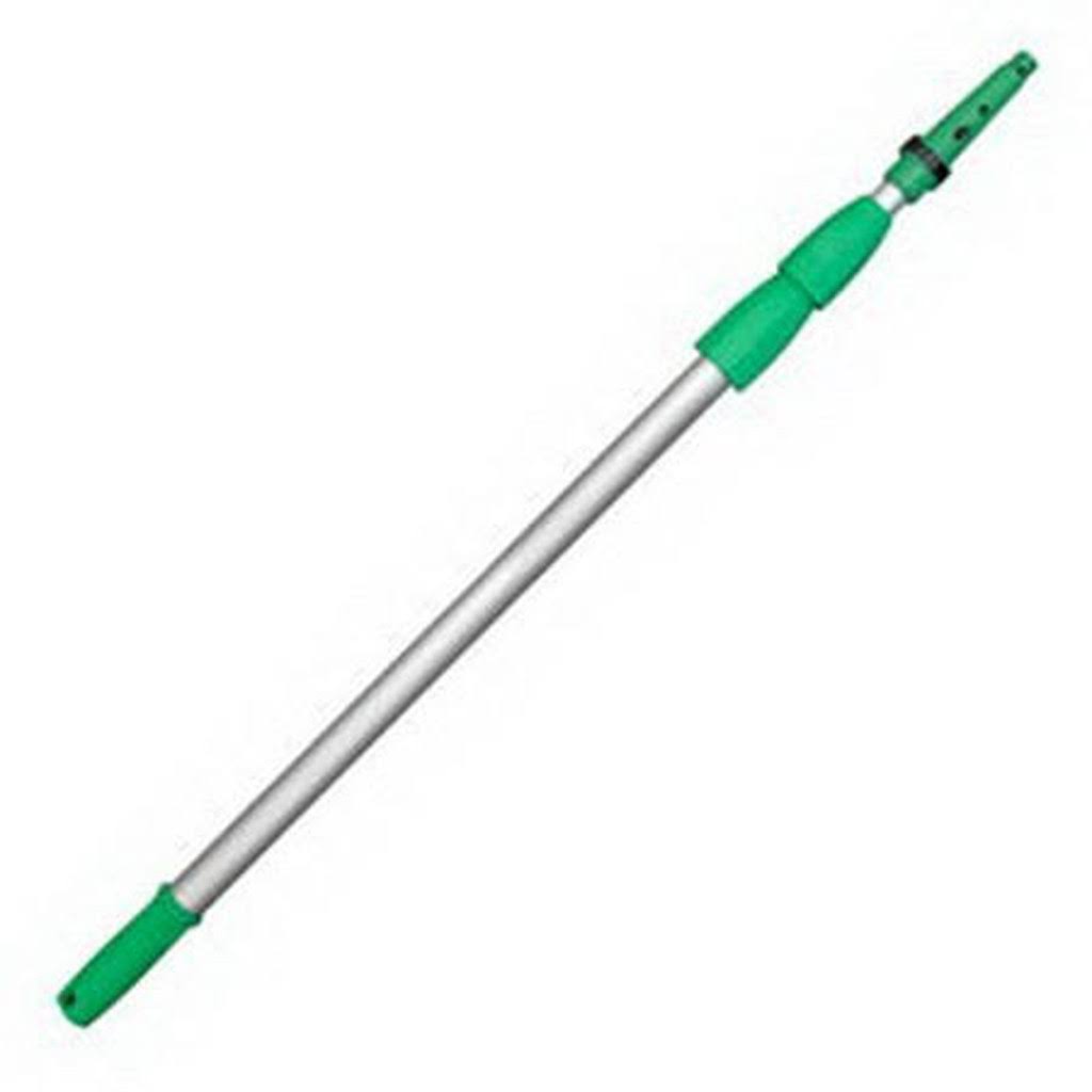 Unger ED550 OptiLoc Telescopic Pole 18' L, Silver/Green, Aluminum/Plastic, for High Access and Window Cleaning Tool, Price/EA