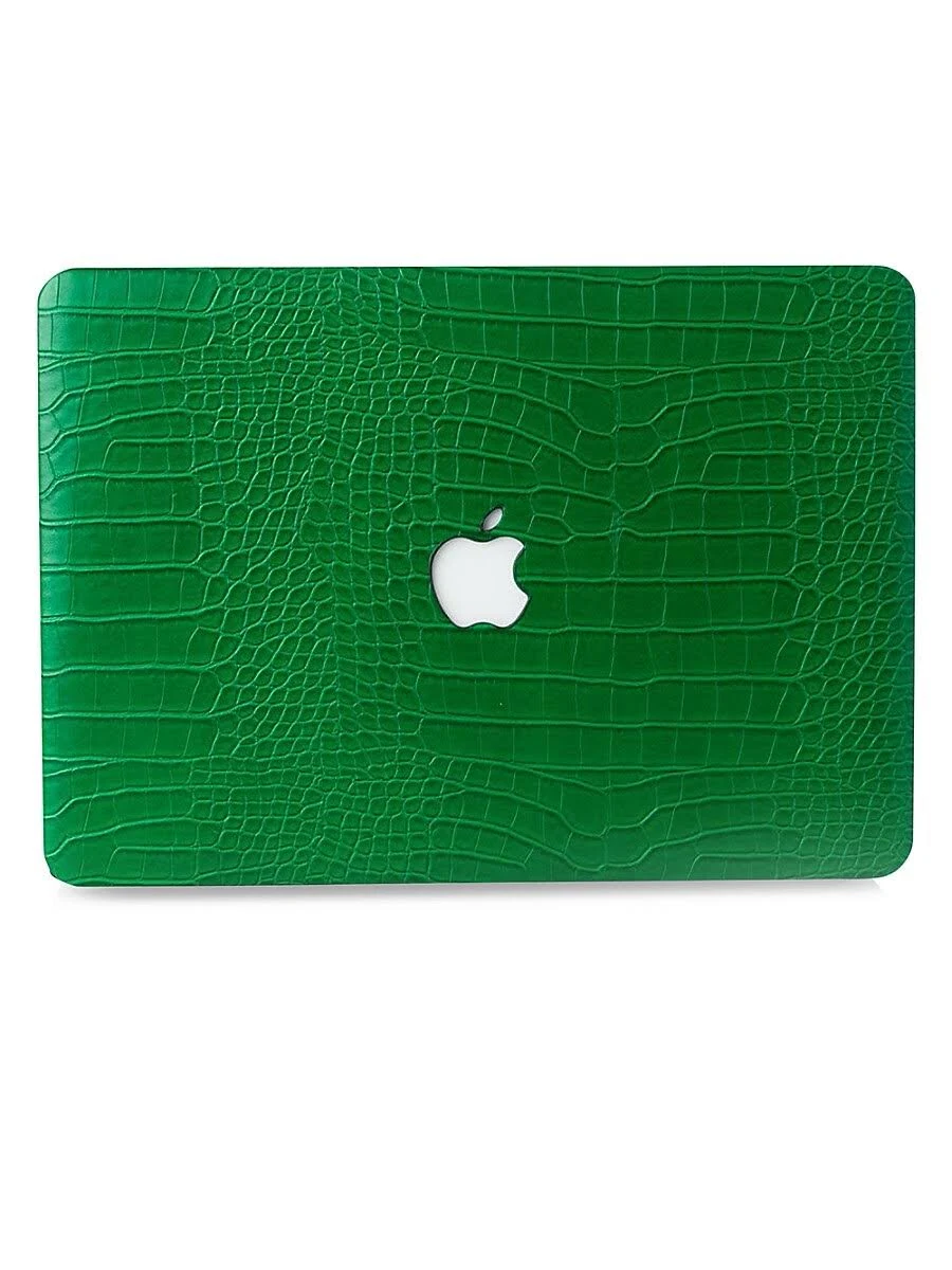 Chic Geeks Faux Crocodile MacBook Case - Emerald
