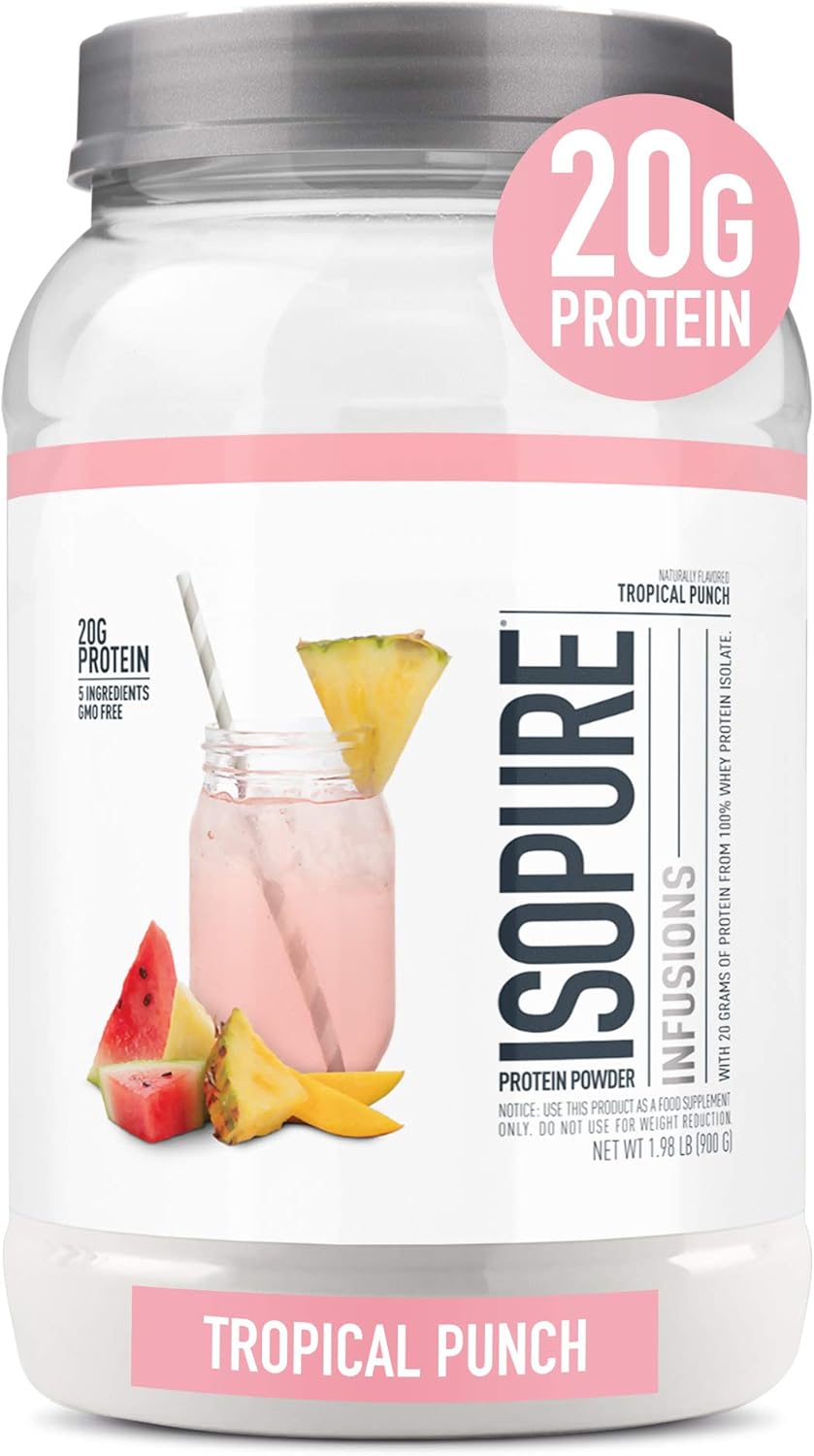 Isopure Infusions, Refreshingly Light Fruit Flavored Whey Protein Isolate Powder, 