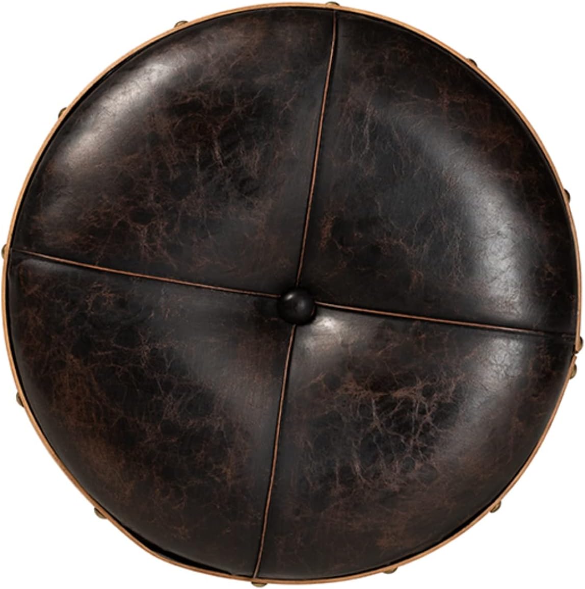 Baxton Studio Farrow Dark Brown and Oak Brown Finished Wood Ottoman Pack of 2