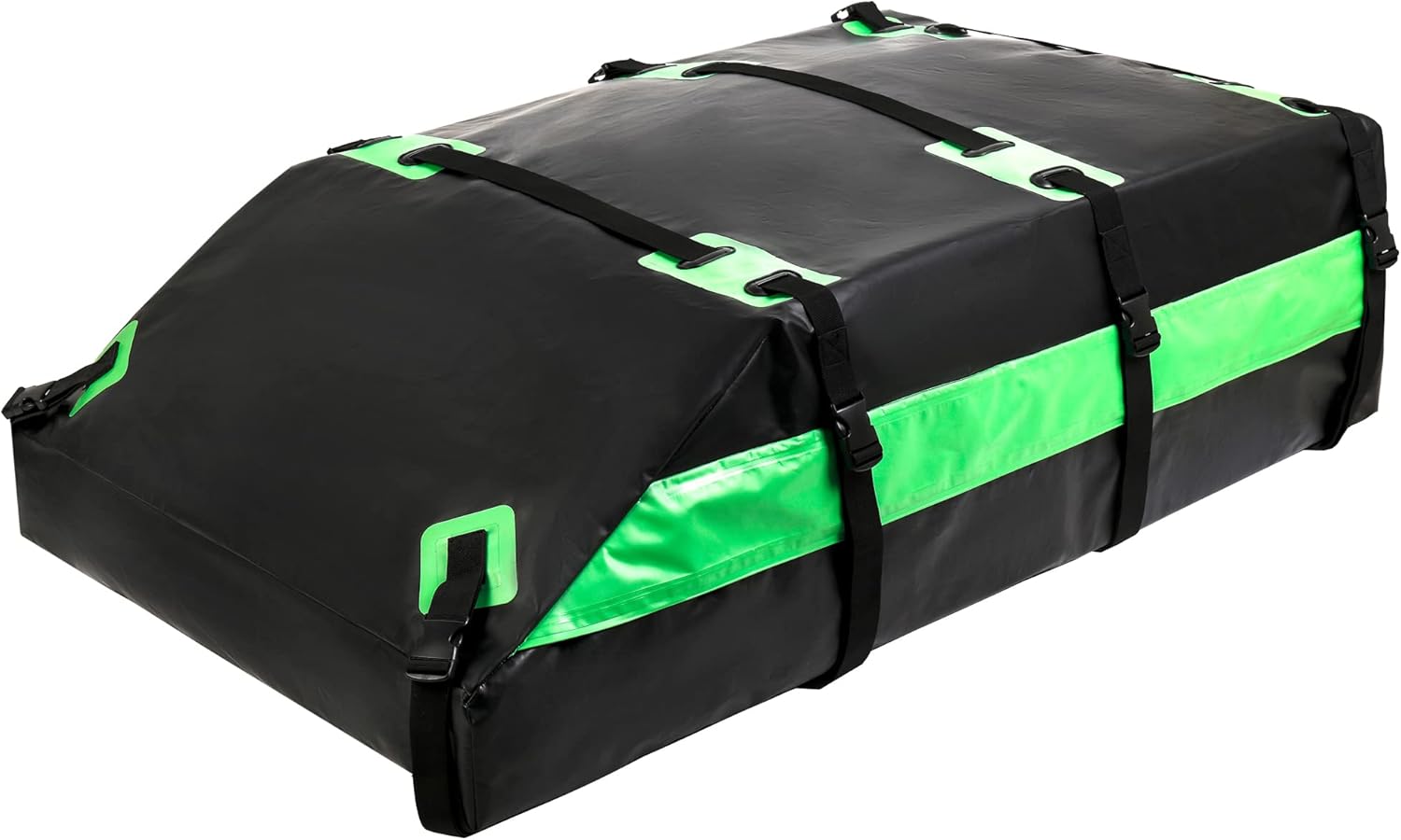 Billiton Premium Rooftop Cargo Carrier Bag ,100% Waterproof Car Roof Bag 15 Cubic Ft, Cargo Bag Carrier for Top of Vehicle with Rack or Without,Heavy-Duty & Waterproof Military-Grade Fabric