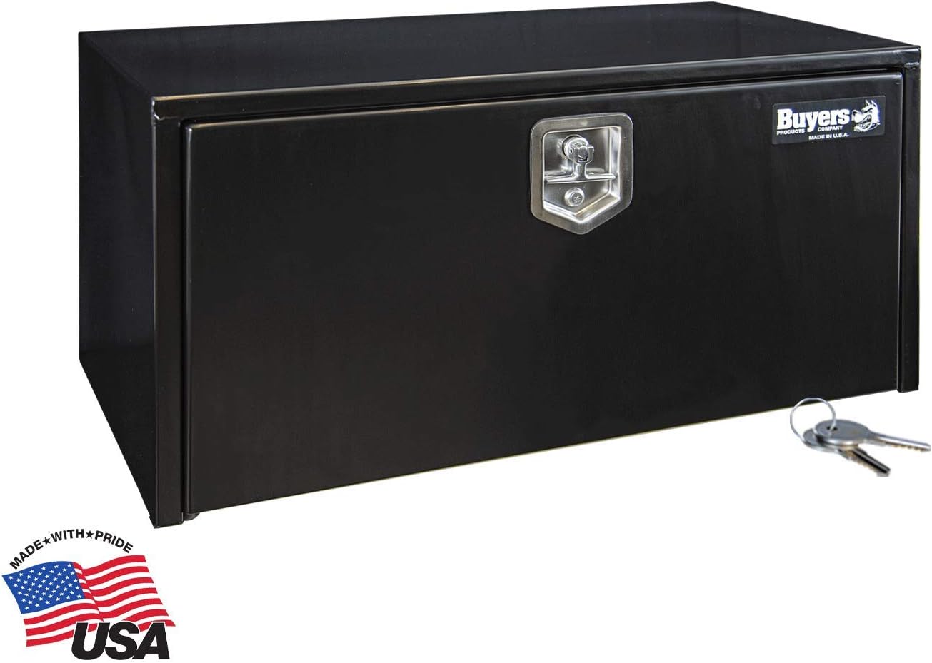 Buyers Products 1702305 Black Steel Underbody Truck Box with T-Handle Latch, 18 x 18 x 36 Inch