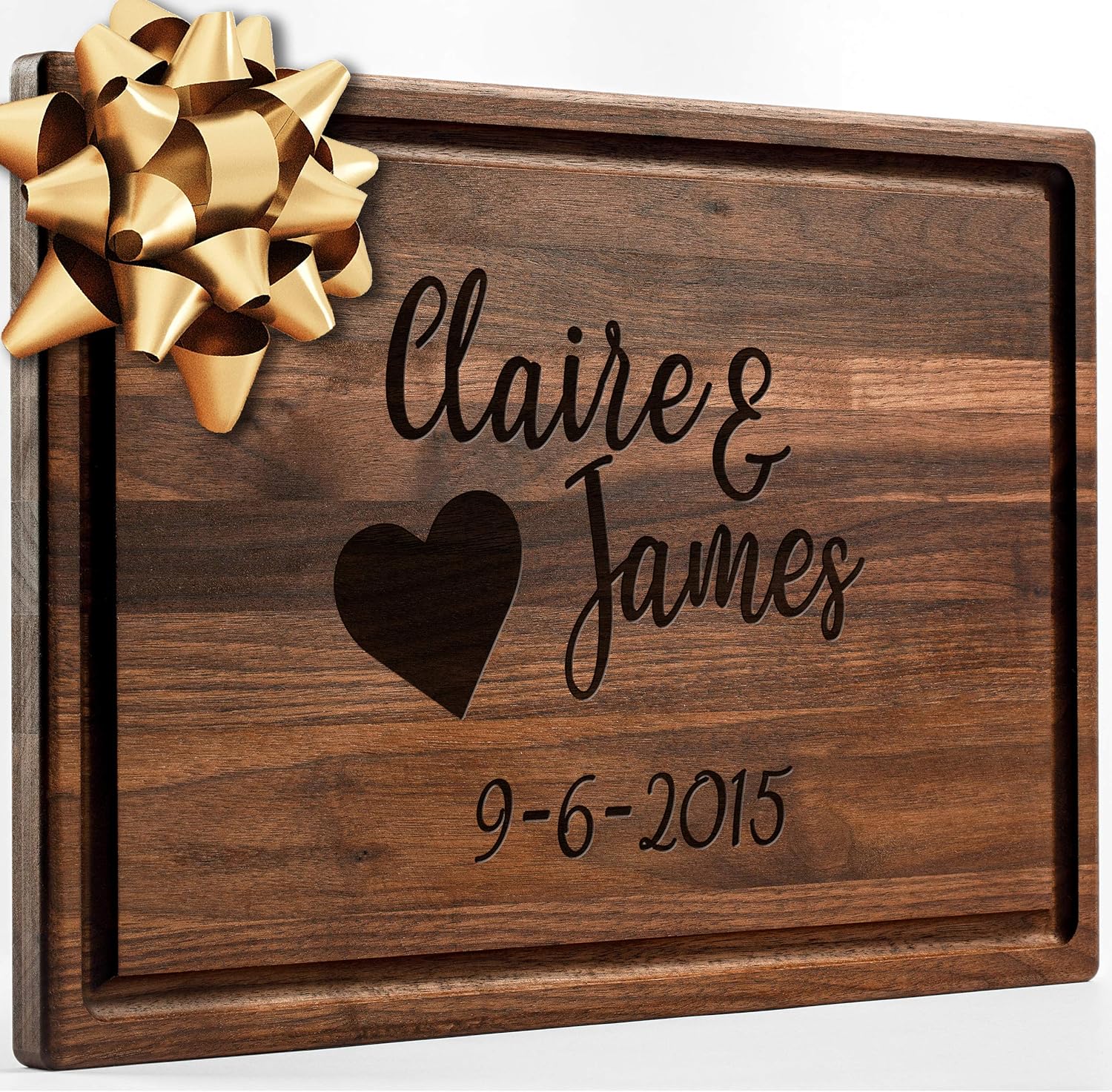 Personalized Walnut Cutting Board with Coasters, Mineral Oil and Gift Wrap Available - Customize Your Own Chopping Board Made in USA (3. Walnut 17