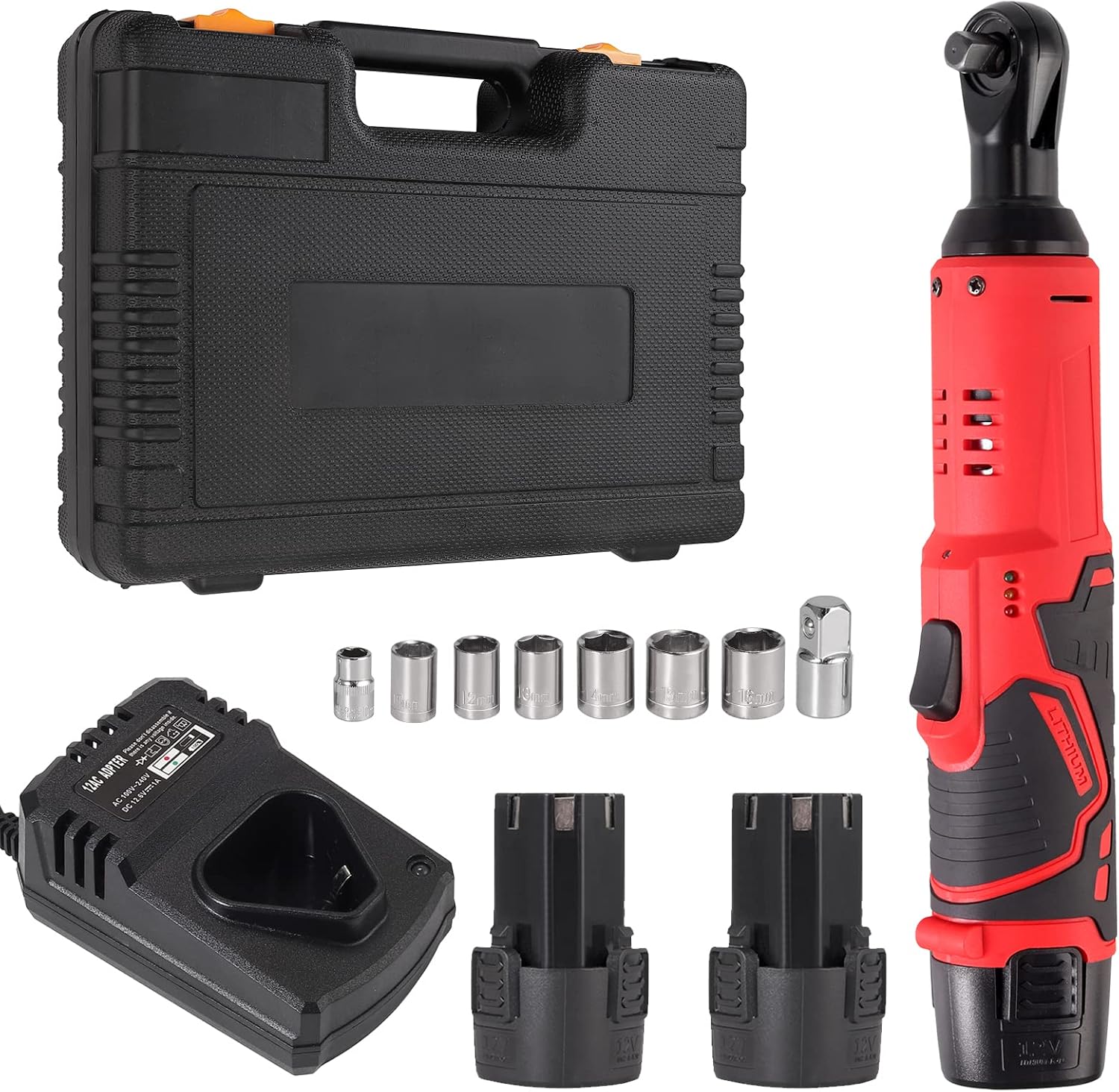 Cordless Electric Ratchet Wrench, JUSTOOL 3/8