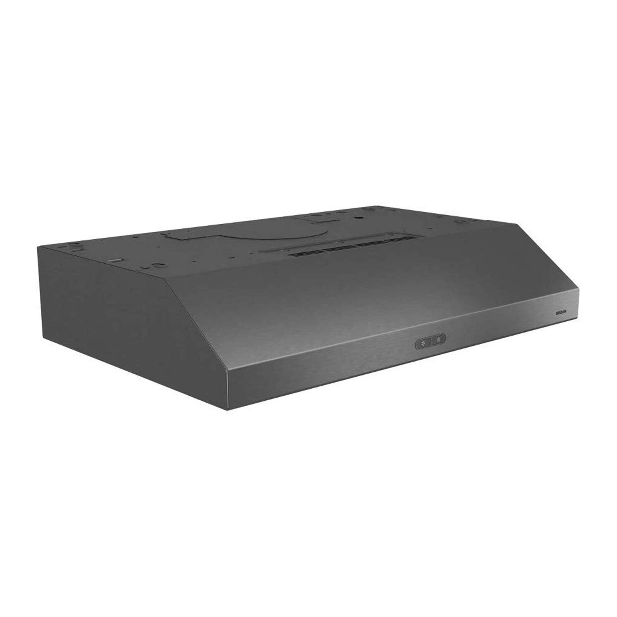 Broan BCDF130BLS 30 in. Glacier Black Stainless Range Hood 300 CFM