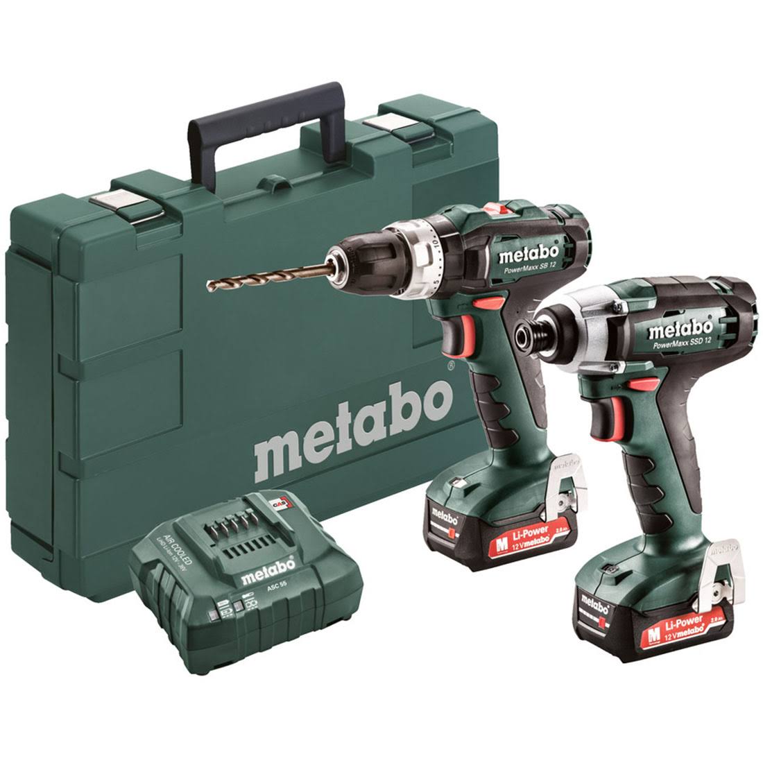 Metabo 685167520 12V PowerMaxx SB/SSD Cordless Drill/Driver Machines Combo Kit
