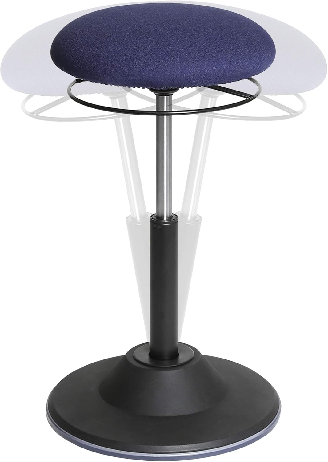 Seville Classics Airlift 360 Wobble Sit-Stand Adjustable Ergonomic Active Balance Non-Slip Desk Stool, Black