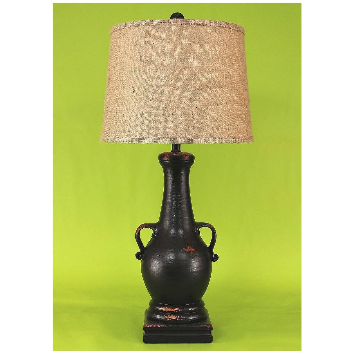 Coast Lamp Manufacturer 14 C5B Aged Black Florence Water Jug Table Lamp 32 in