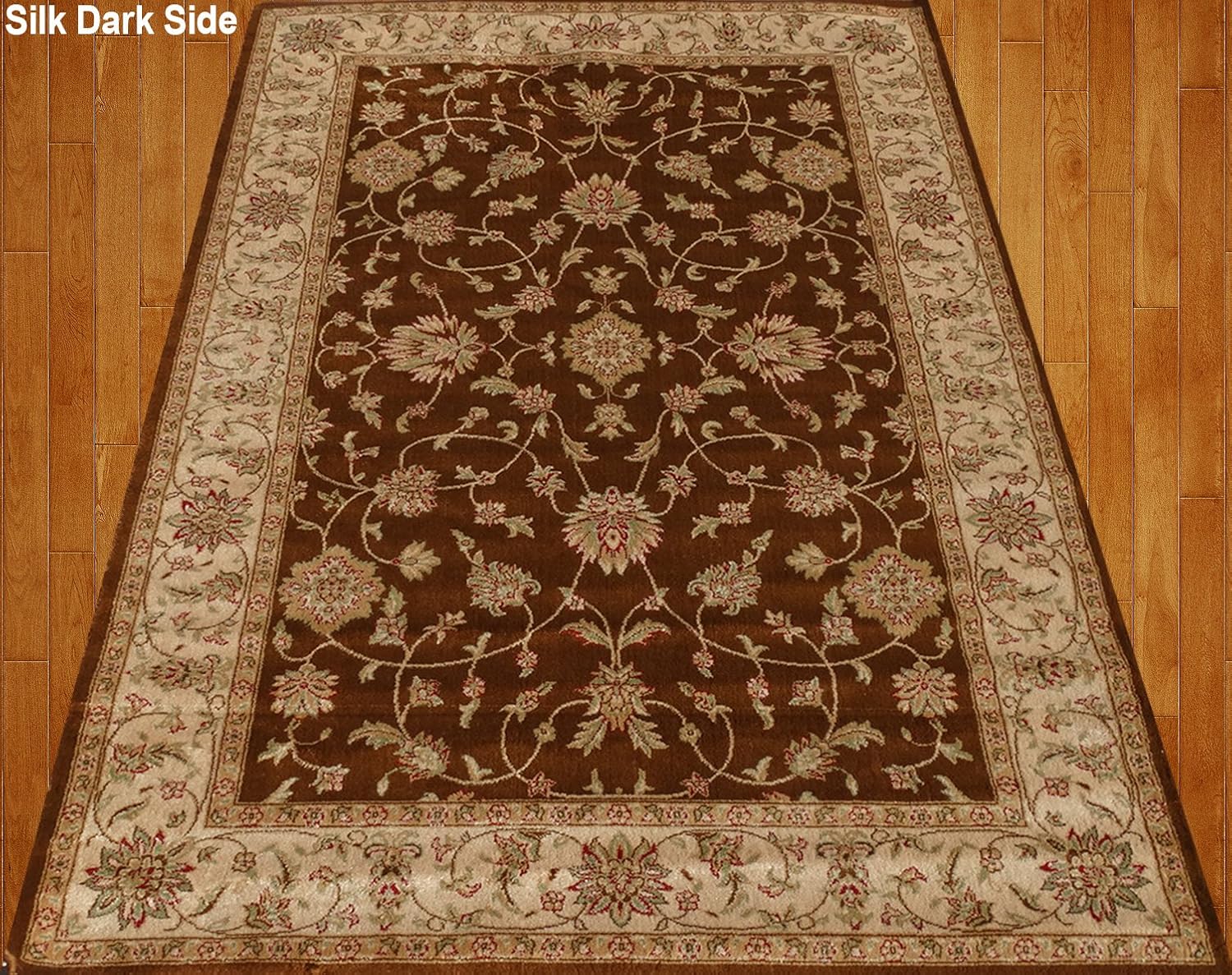 Home Must Haves Brown Beige Green Red Traditional Persian Floral Carpet, (4' x 6') Pack of 2