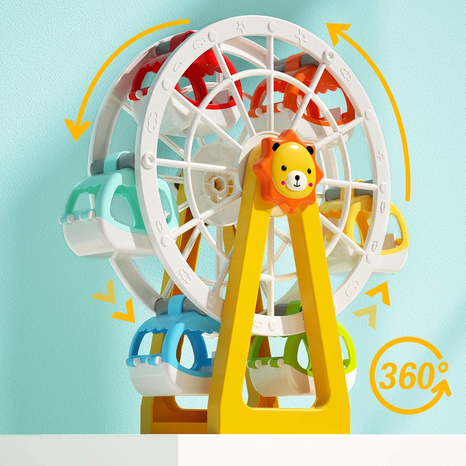 burgkidz Building Blocks Set, Big Building Blocks with Ferris Wheel, Building Bricks Toys Compatible with All Major Brands for Kids Pack of 2