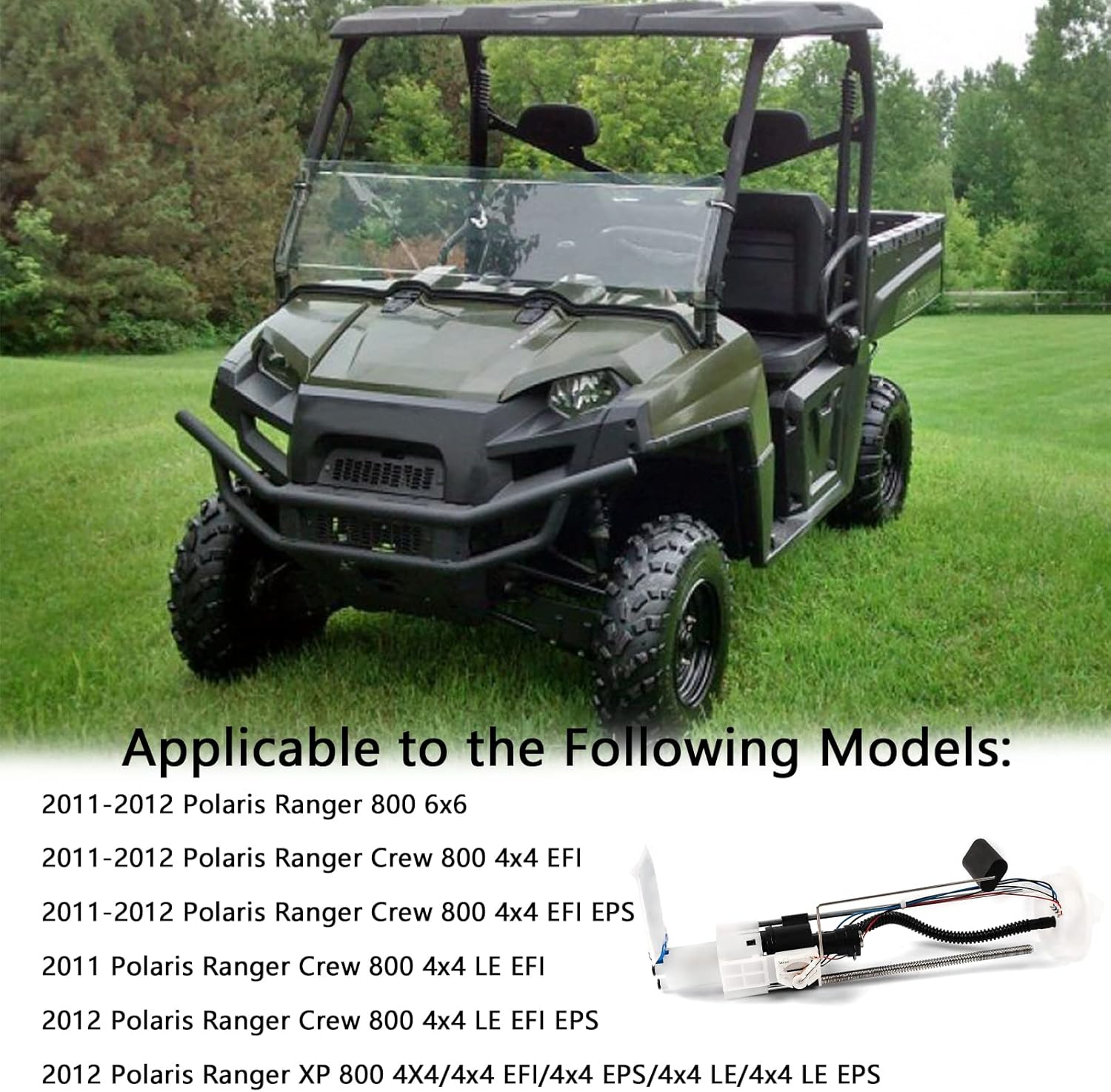 Aumzong 47-1012 Fuel Pump Assembly Compatible with 2011 2012 Polaris Ranger 800 EFI Crew XP Replace #OE 2204402 2521091