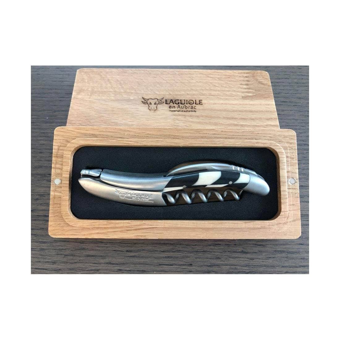 Laguiole en Aubrac Sommelier Waiter&s Corkscrew, Checkerboard Satin Finish