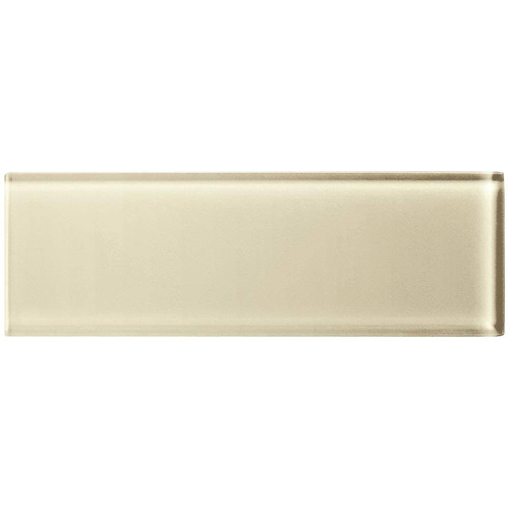 American Olean Color Appeal 20-Pack Cloud Cream 4-in x 12-in Unglazed Glass Subway Wall Tile | C1044121P