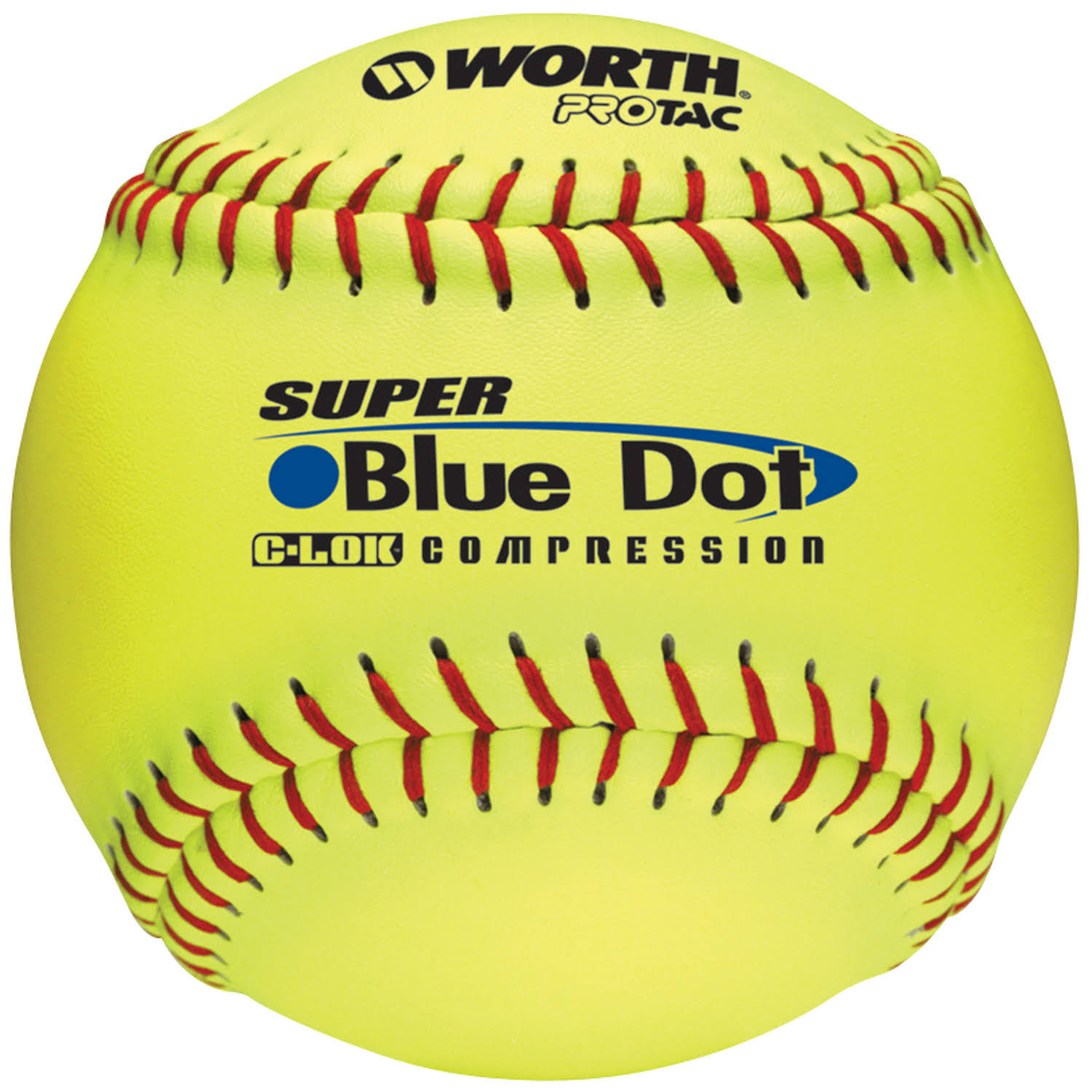 Worth Sports Pro Tac Super Blue Dot Softball, Yellow, 12x22