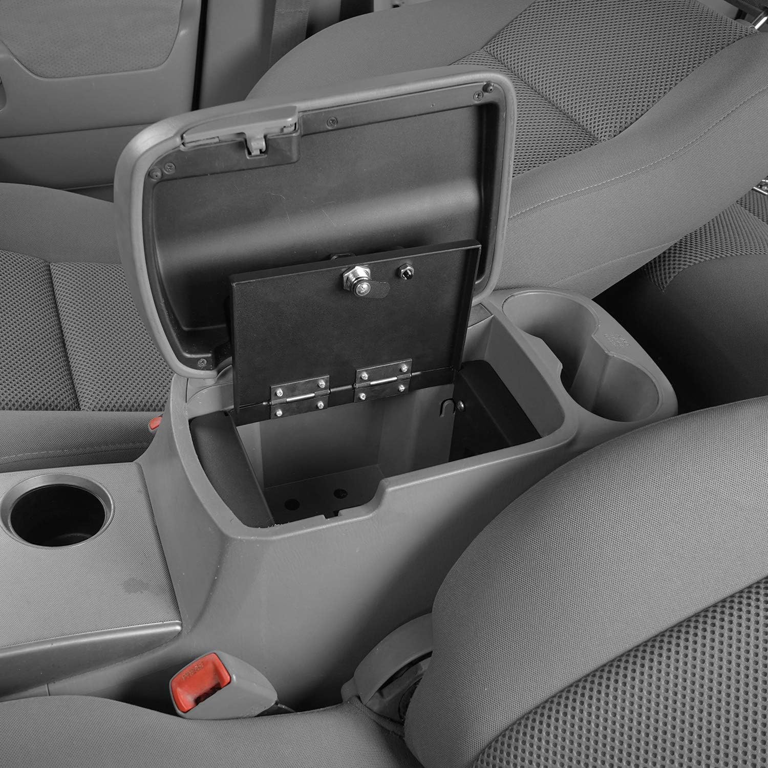 Hooke Road Tacoma Center Console Safe Lockbox Extra Storage Compatible with Toyota Tacoma 05-15 2nd Gen Pickup Truck
