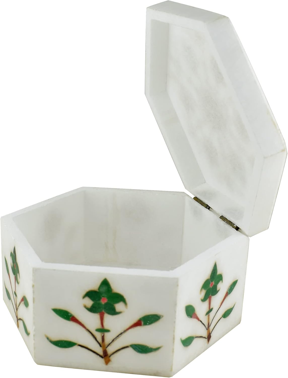 RCIMALL Jaipur. White Marble Jewellery Box Work Home Decoration and best item for diwali gift 15 7 cm Pack of 2