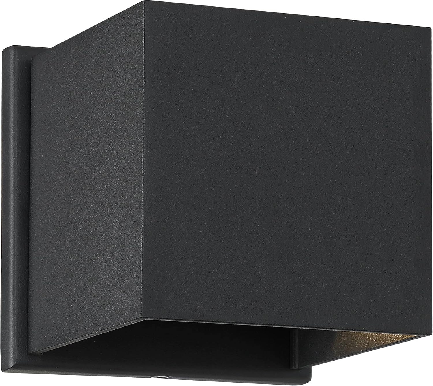 Nuvo 62/1466 Lightgate LED Sconce Black Finish, 5W 3000K, 4.75x4.75x4.75