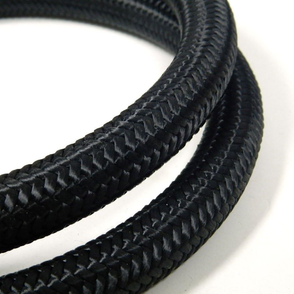 SUNROAD 6AN 20 Ft Universal Premium Braided Stainless Steel Fuel Line Filler Feed Hose Ends Kit,Black